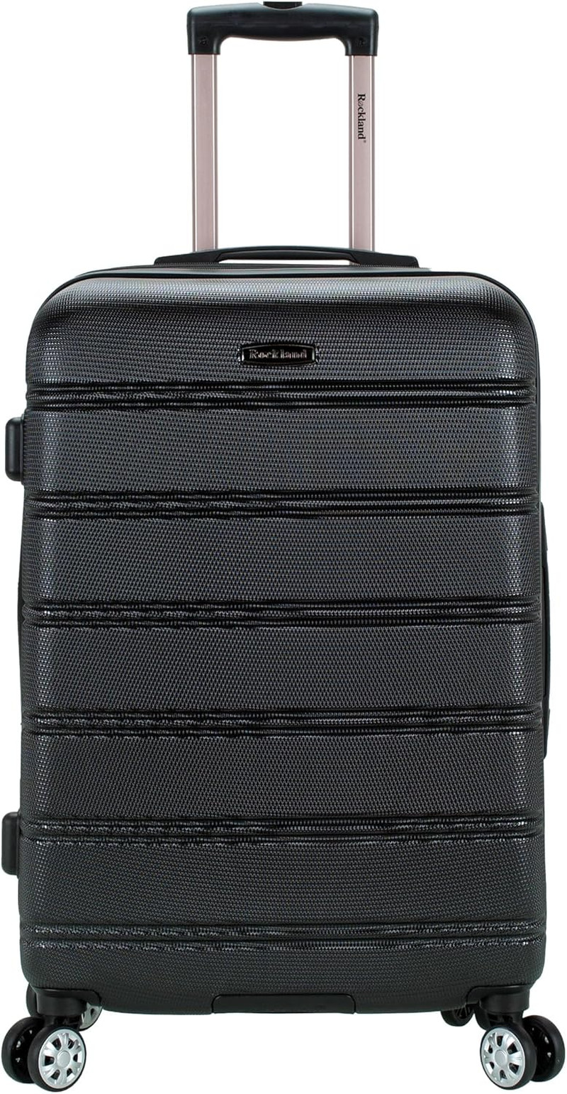 Melbourne Hardside Expandable Spinner Wheel Luggage, Medium 24", Black