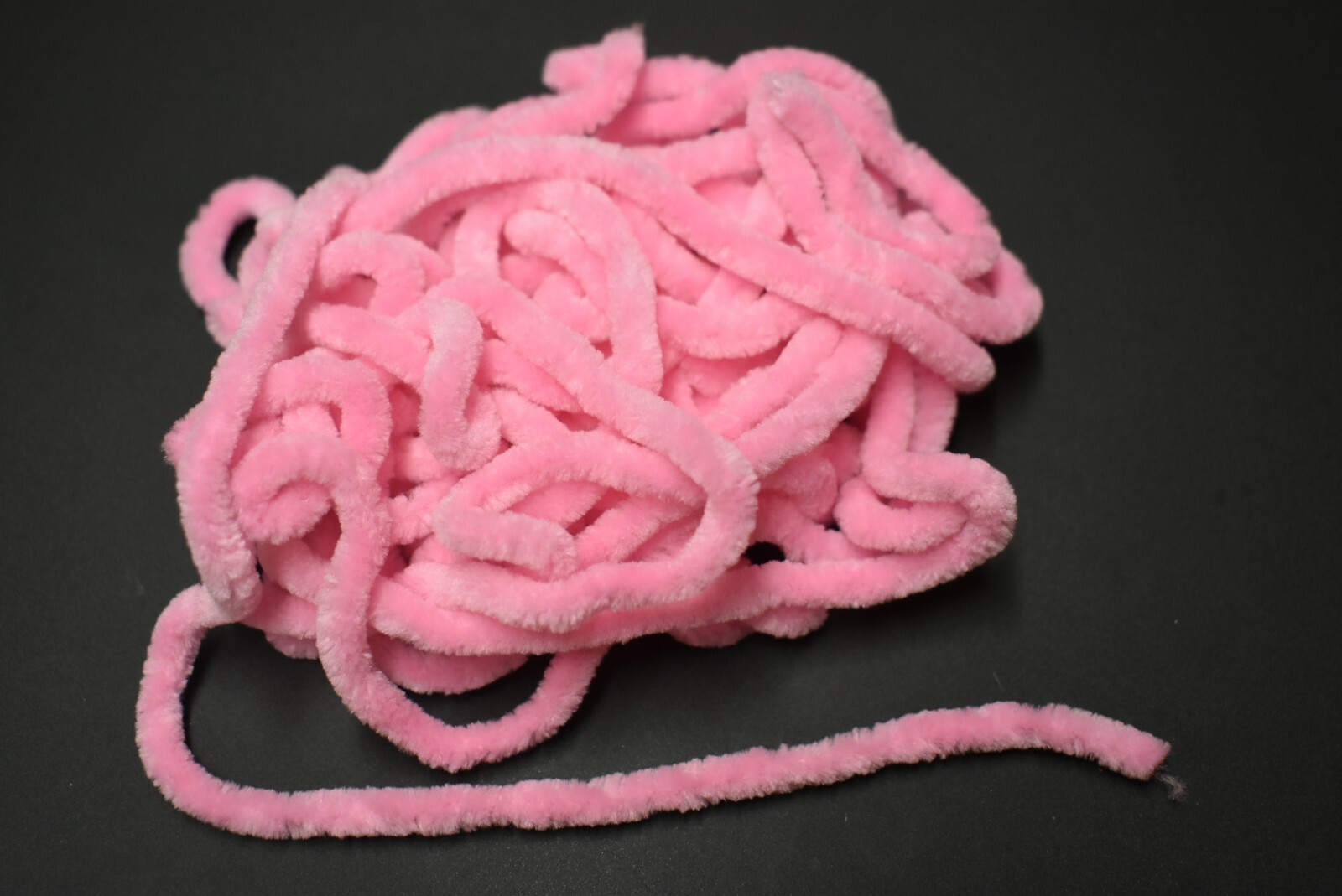 5 Yards 1/4" PINK Round Chenille for Fly Tying