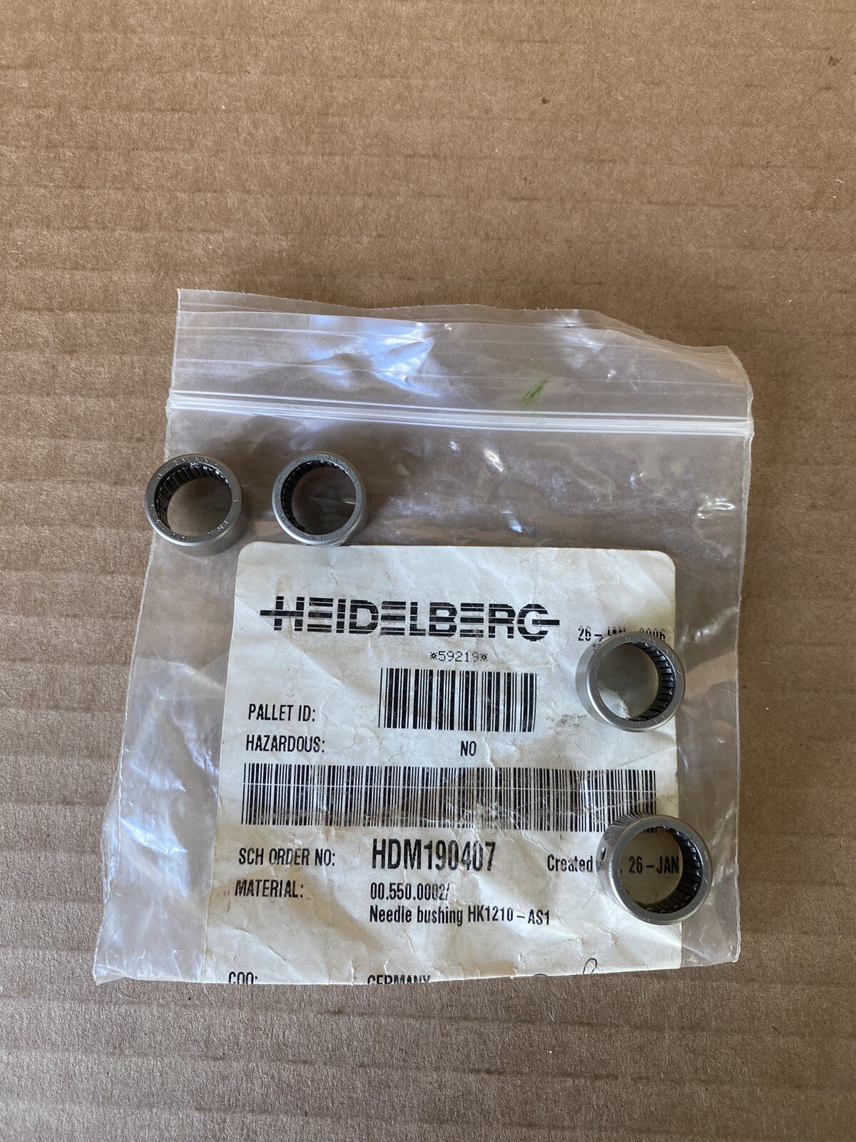 Original Heidelberg Needle Bushing/bearing 00.550.0002 From Germany