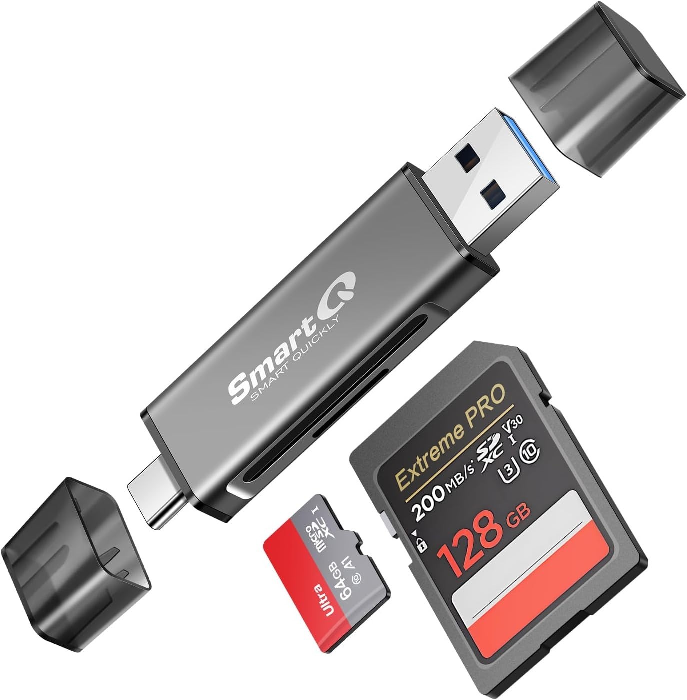 Compact C350 USB C & USB 3.0 Card Reader - Effortless Data Transfer Everywhere