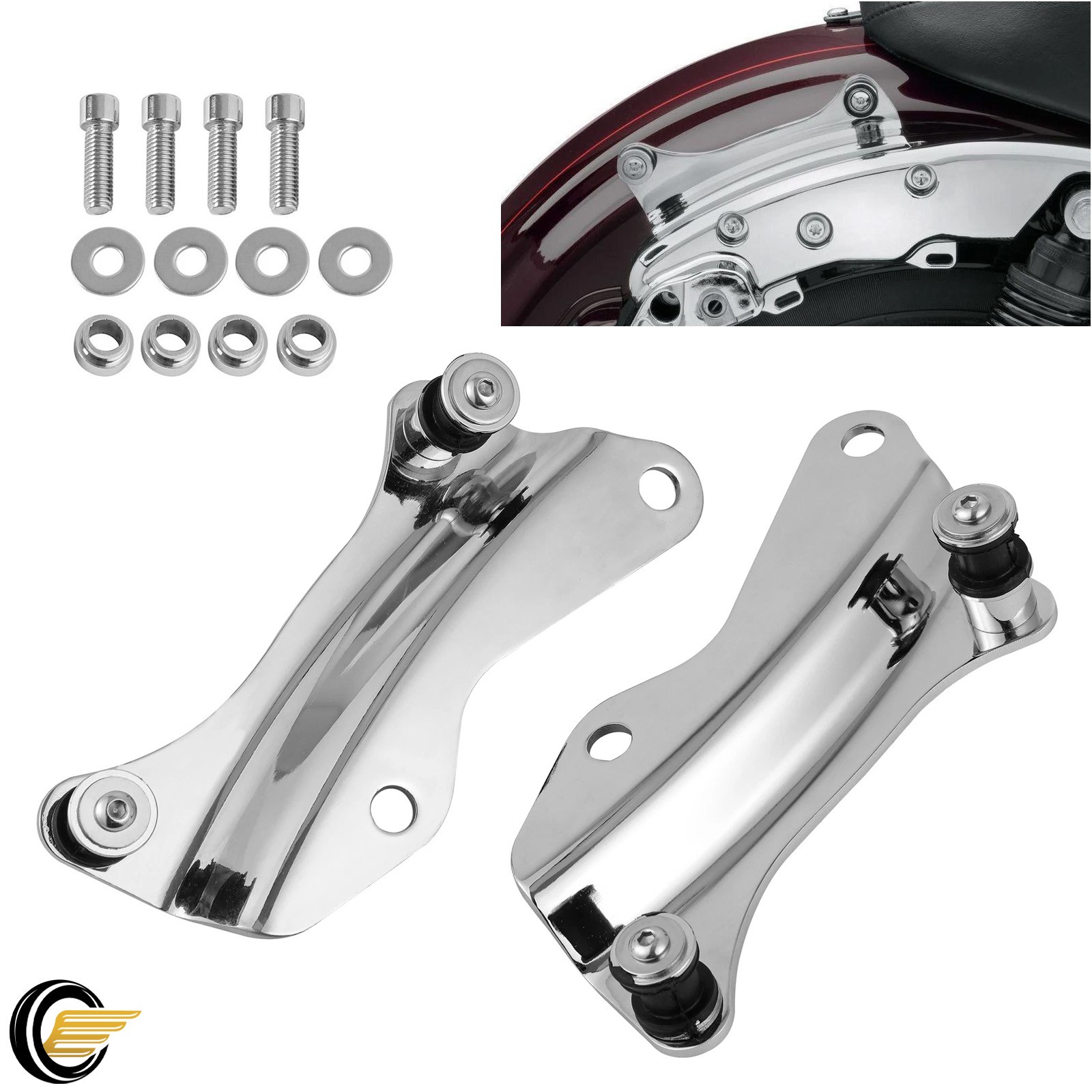 4 Point Docking Hardware Kit Fit For Harley Touring Electra Glide 14-2026 Chrome