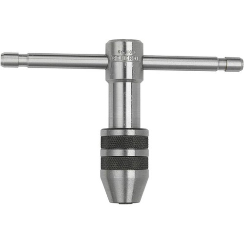 General Tools Tap Wrench, No. 0 to 1/4 Inch Taps, Sliding T-Handle, 2-7/8" L