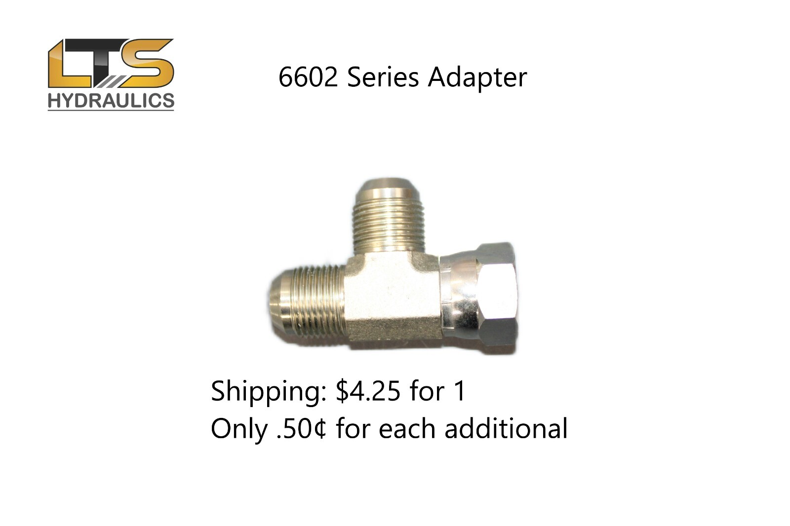 6602-06-06-06 JIC Run Tee 3/8" Male JIC x 3/8" Female JIC x 3/8" Male JIC