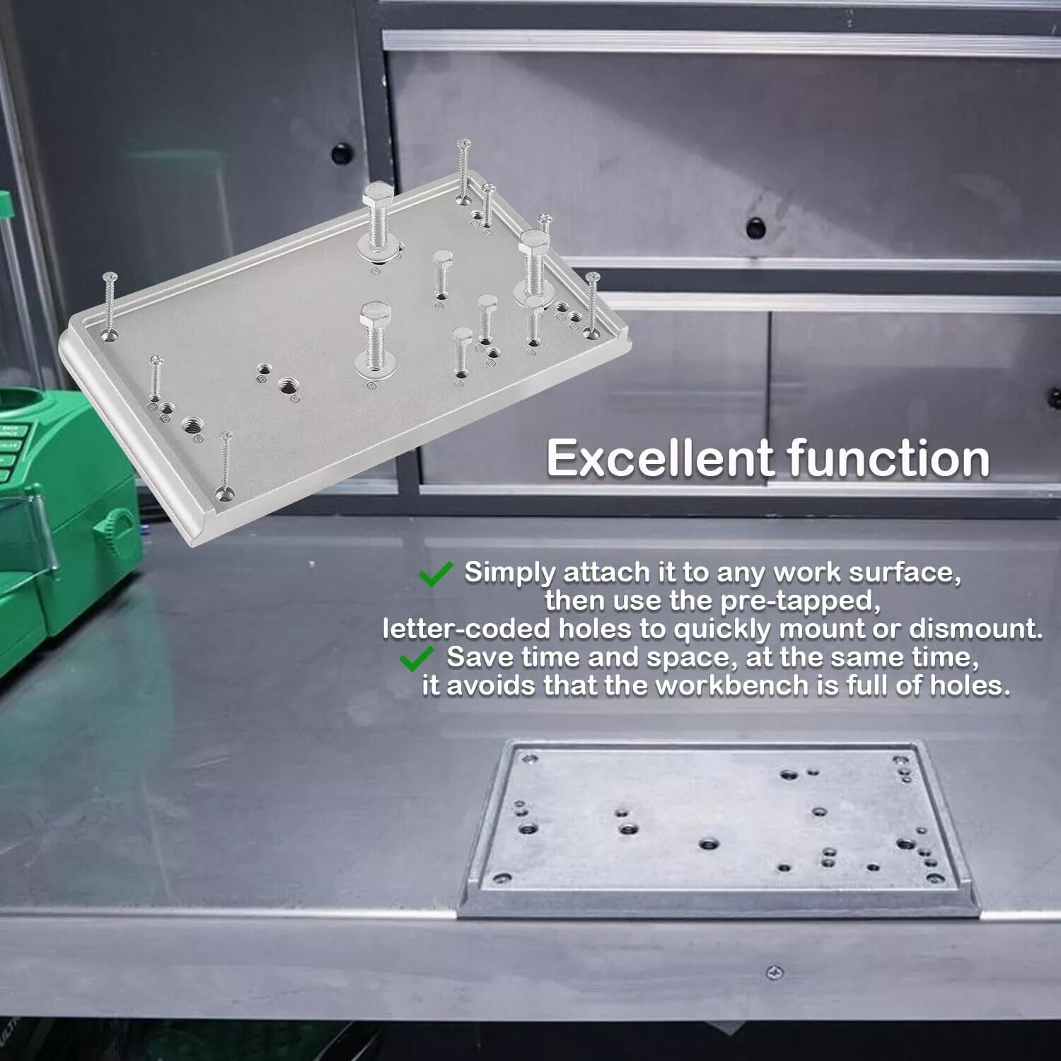 9282 Accessory Base Plate-3 Grey Reloading Bench for RCBS Rock Chucker Supreme