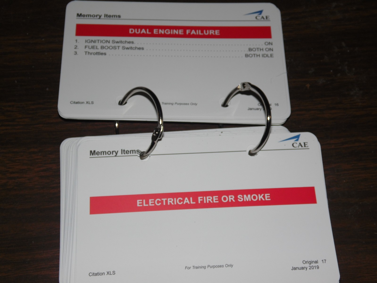 CAE Citation XLS Flash Cards