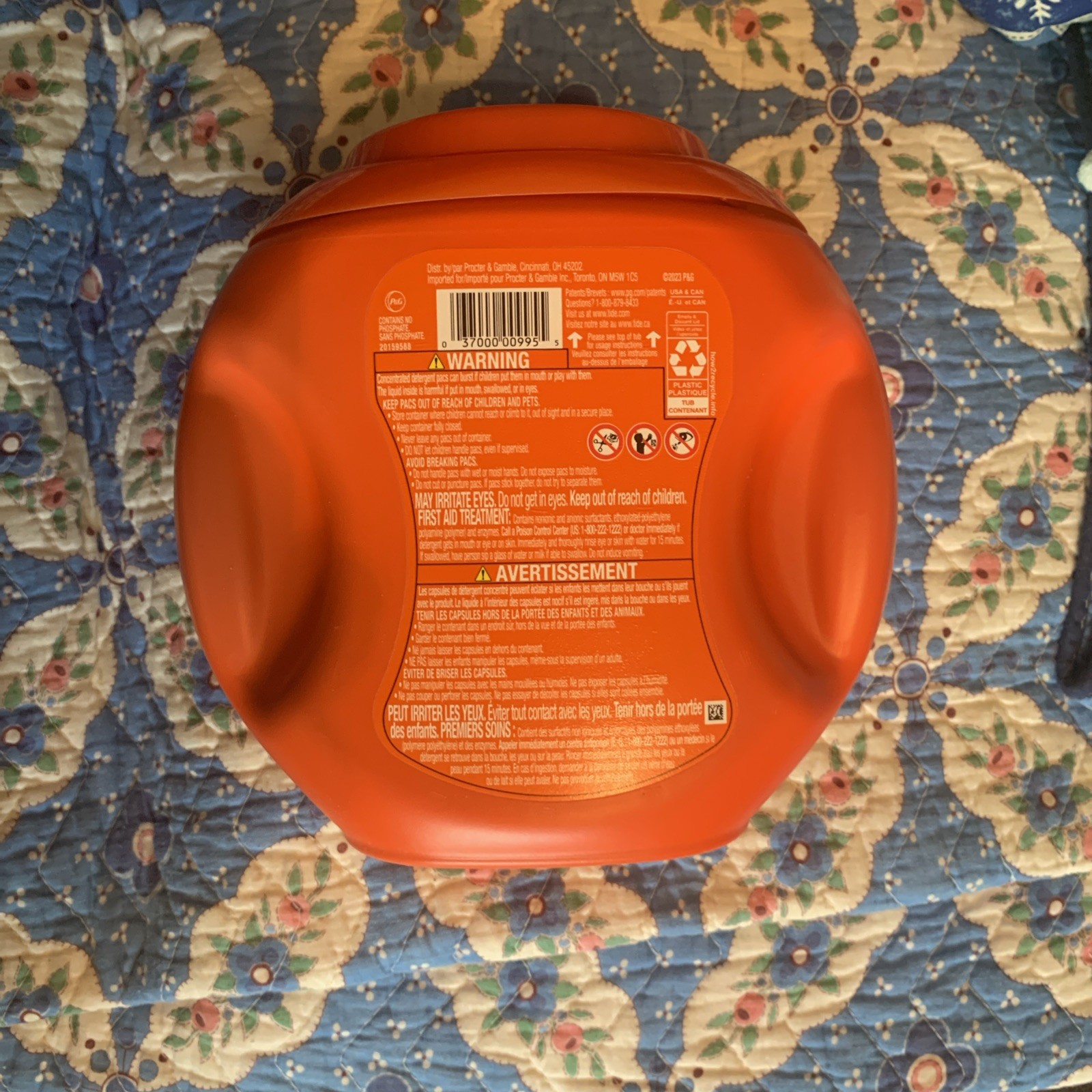 EMPTY Tide Pod Container Craft Holder Decor Halloween Pumpkin Snowman 32oz.