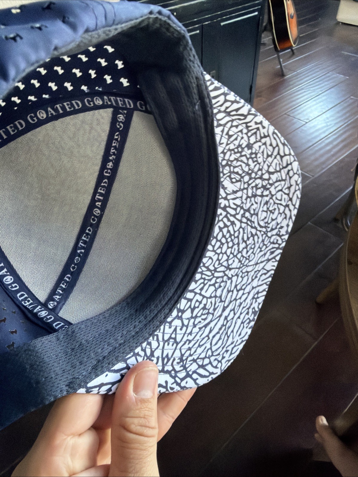 Goated Golf Hat White And Blue