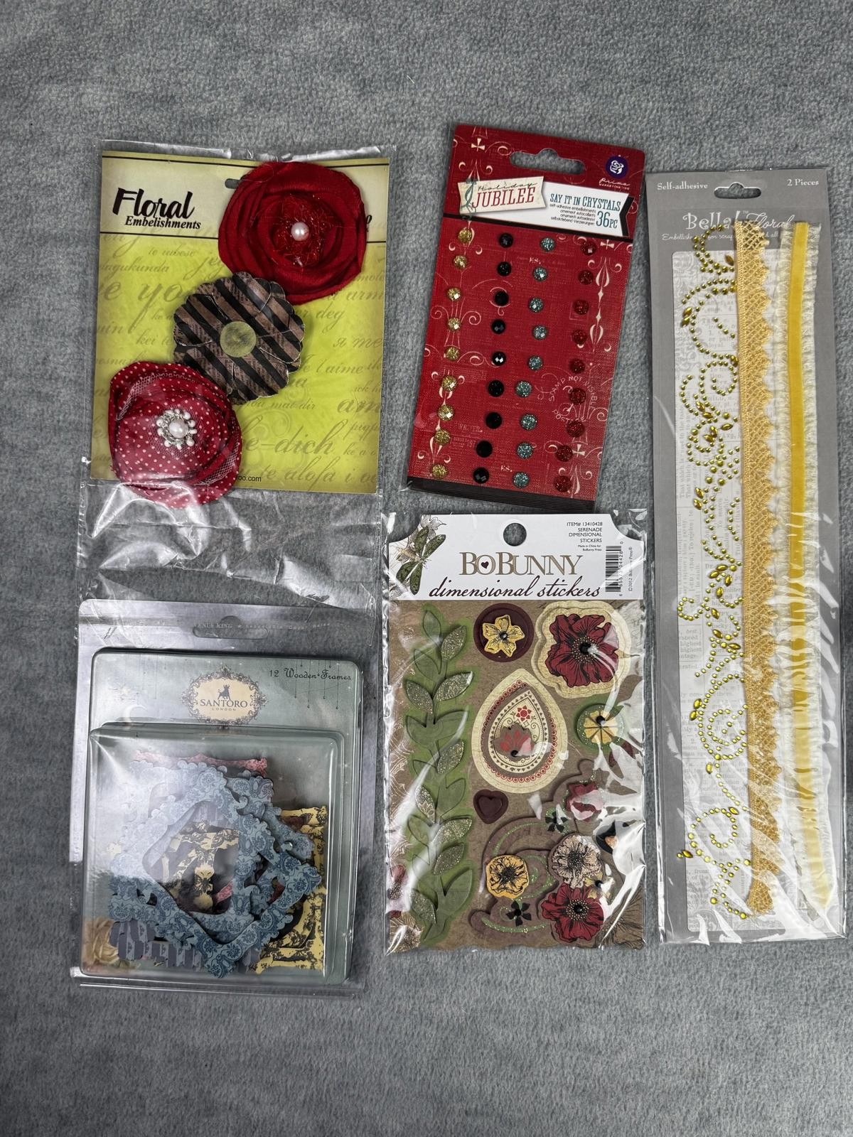 gypsy boho scrapbooking bundle paper pad stickers ephemera mixed lot