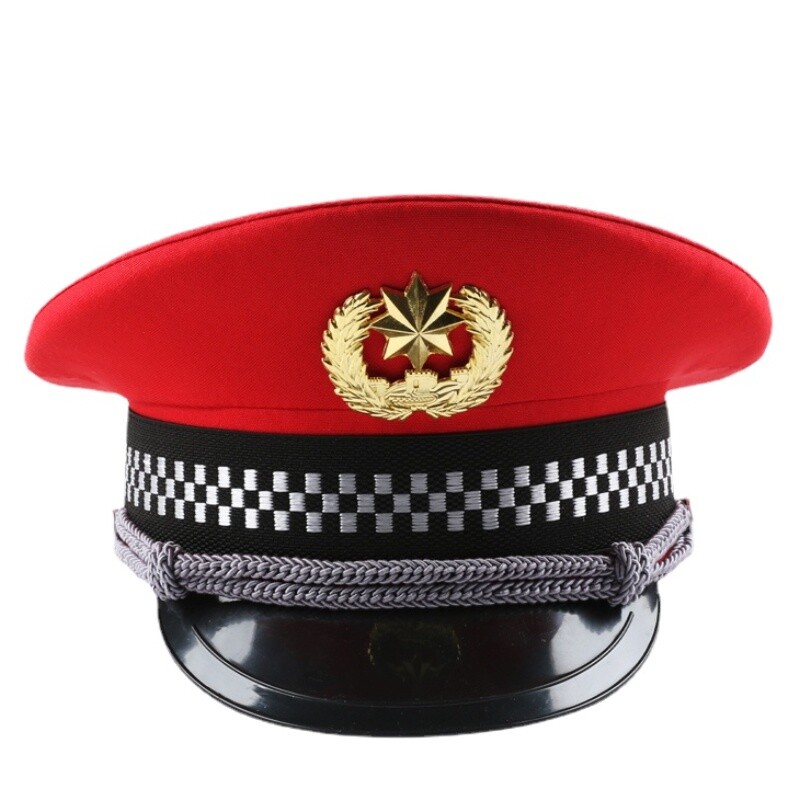 Men Captain Performance Cap Army Police Hat Unisex Fancy Dress Military Costume