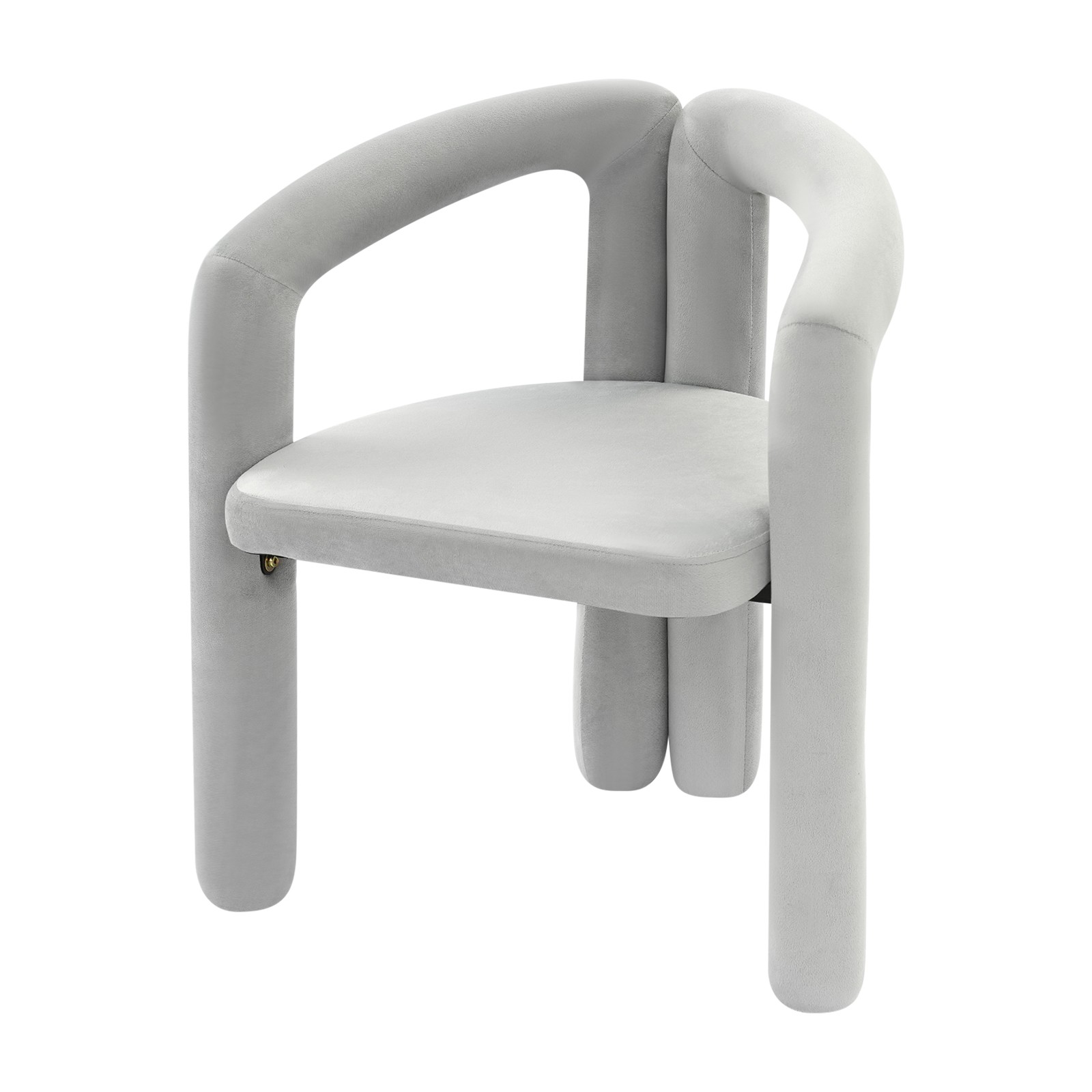 Makeup Vanity Chair with Backrest Comfy Modern Upholstered Seat Stool Gray NEW