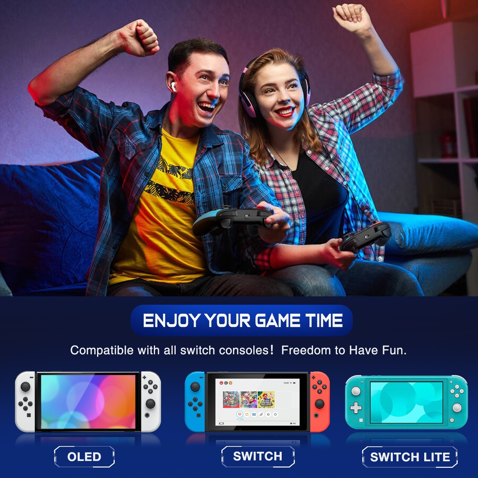 For Nintendo Switch Wireless Pro Controller Gamepad Joypad Joystick Remote Gift