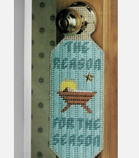 Vtg Rare Plastic Canvas World THE REASON FOR THE SEASON Needlepoint 1996 Pattern