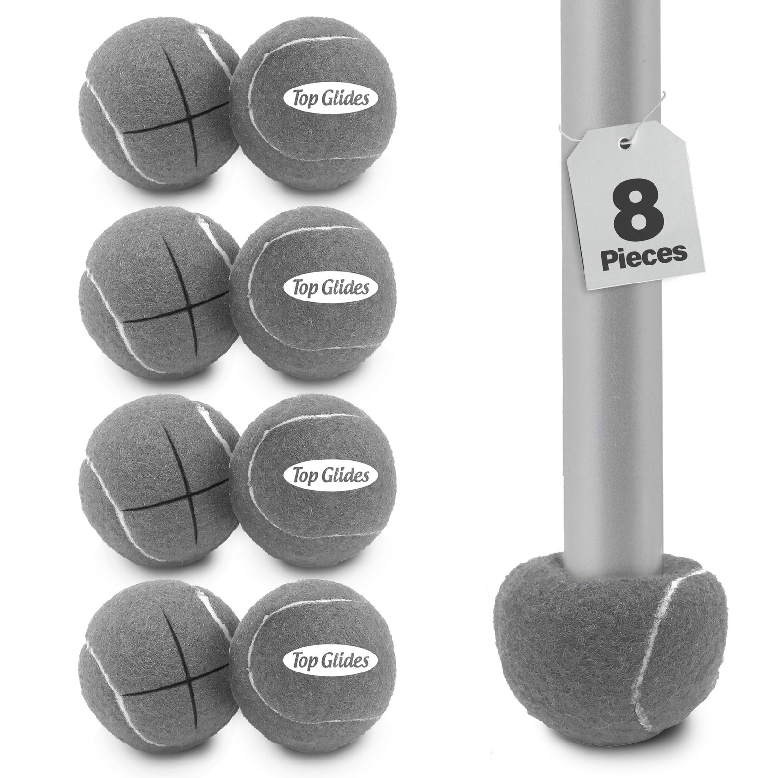 Top Glides Precut Walker Tennis Ball Glides