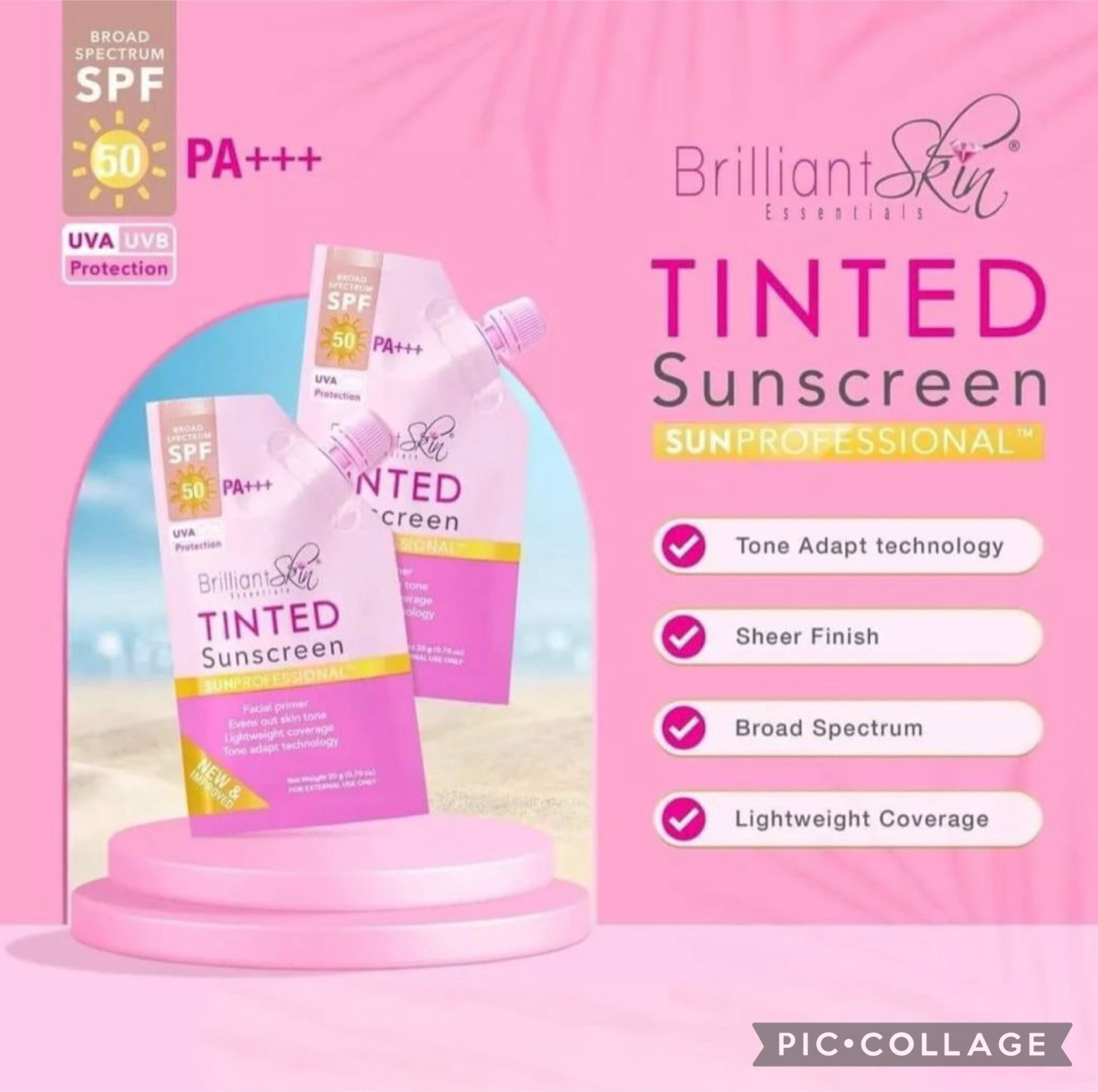 2X Brilliant Skin Tinted Sunscreen SPF50