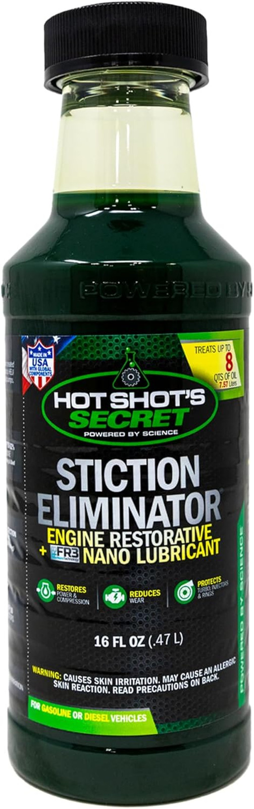 Hot Shot’S Secret Original Stiction Eliminator 16 Oz – Treats 8 Quarts of Oil –