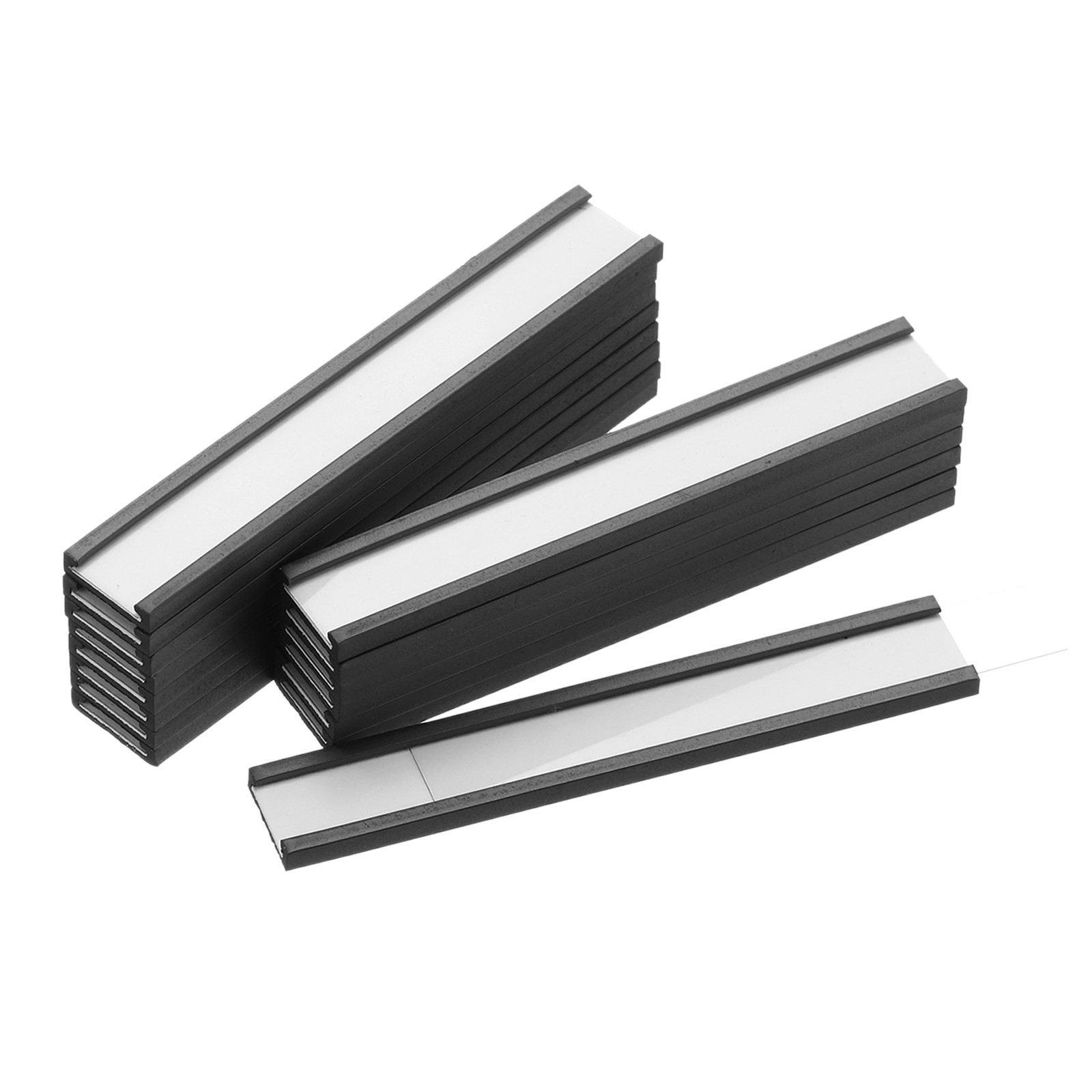 Label Holders 3" x 0.5" C Channel Rubber Magnetic for Shelves Organize 100pcs