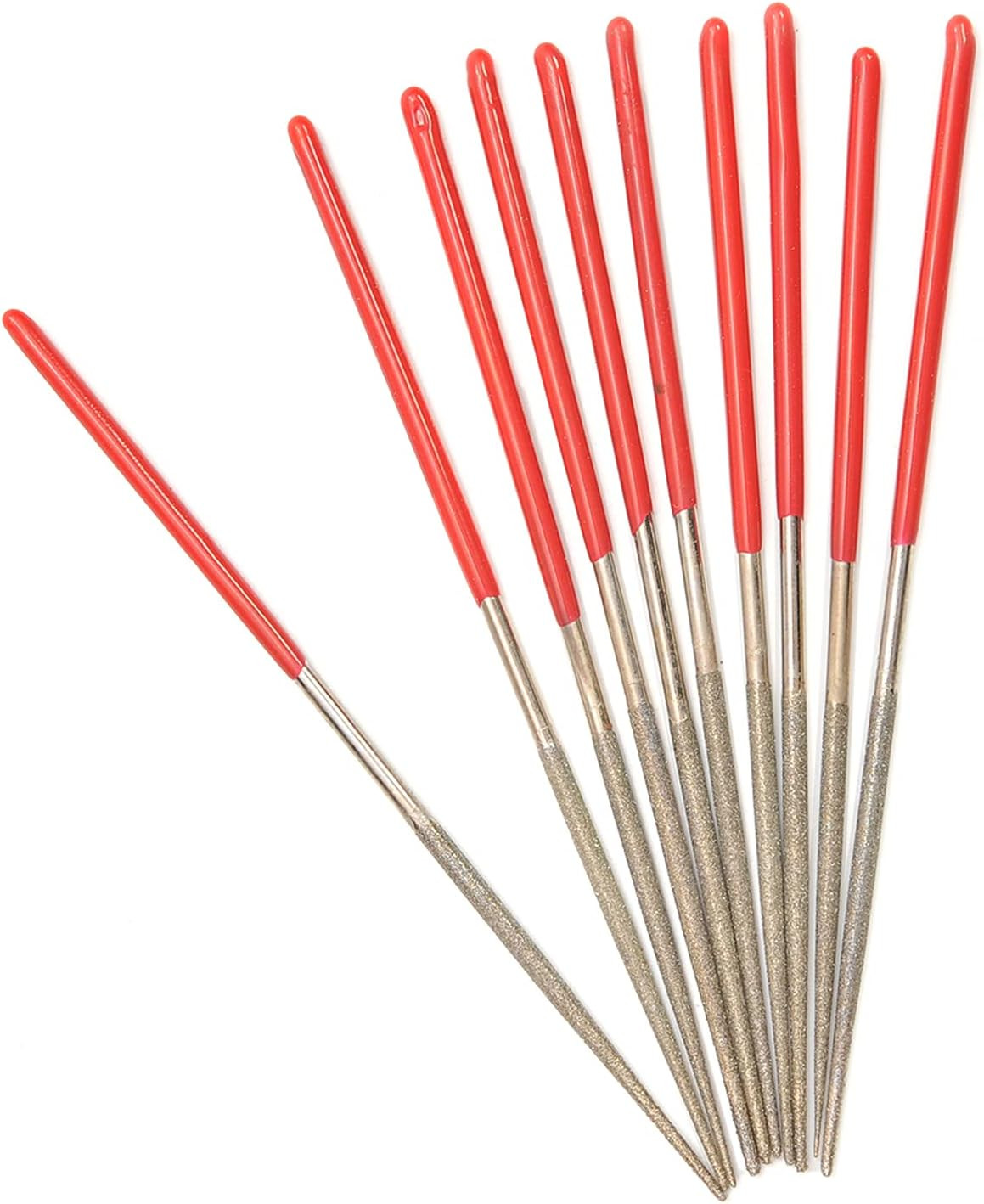 150 Grit Mini Diamond Needle File 2mm x 100mm Small Round 10pcs;2mm*100mm