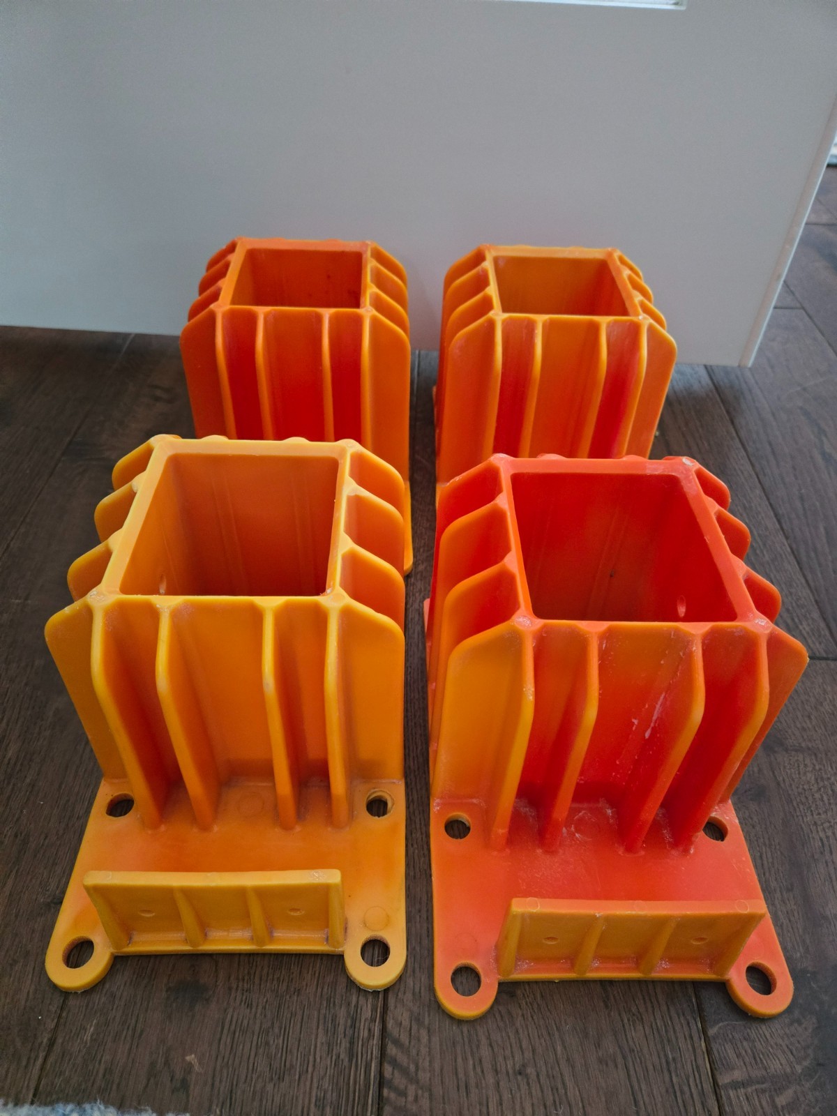 Guardian Fall Protection 15188 Angel Guardrail Boot, Orange (4 boots)