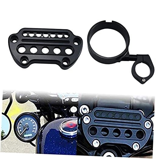 Side Mount Instrument Bracket+Speedometer Relocation Cover fits for Harley