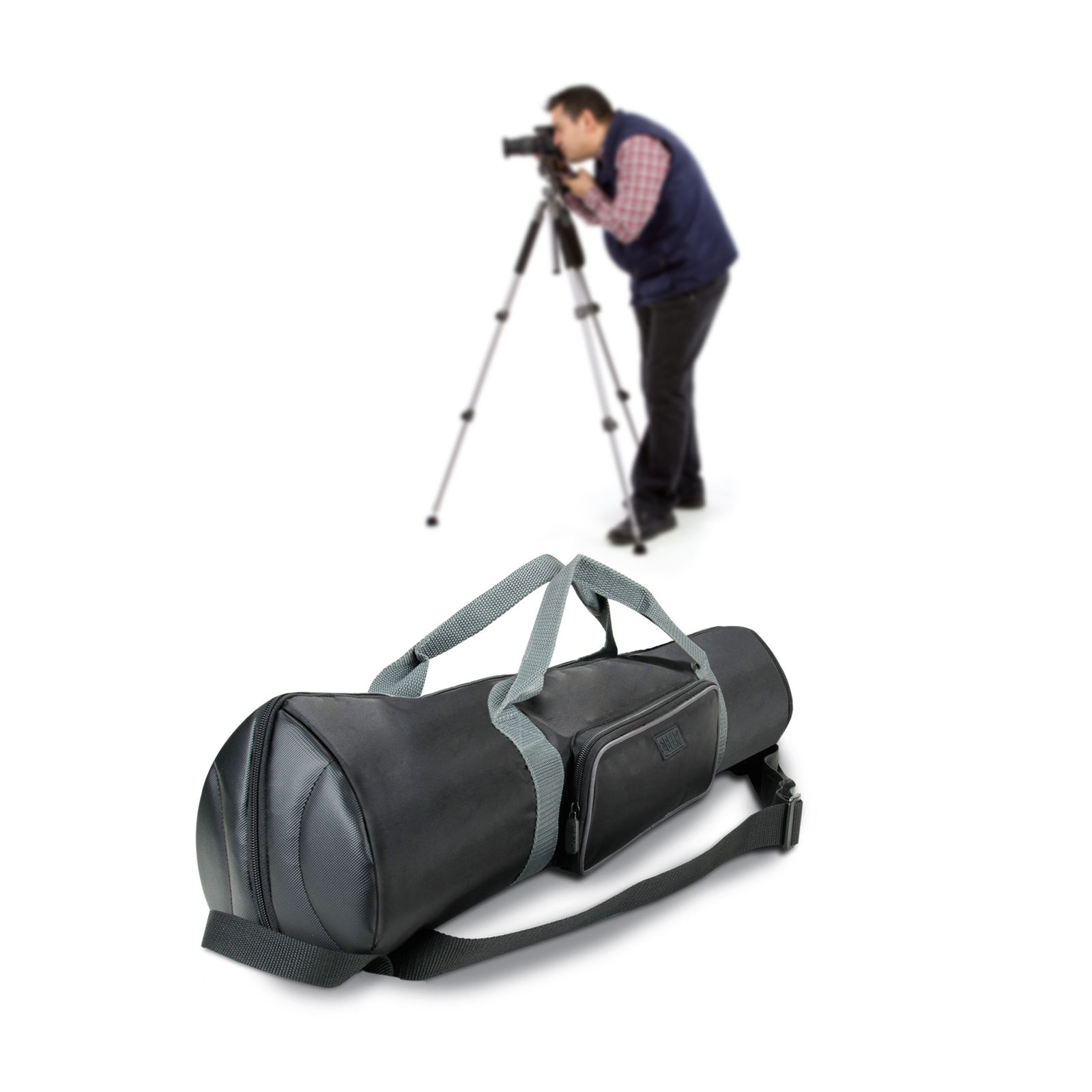 Padded Tripod Case by USA Gear with Expandable Compartment & Accessory Storage
