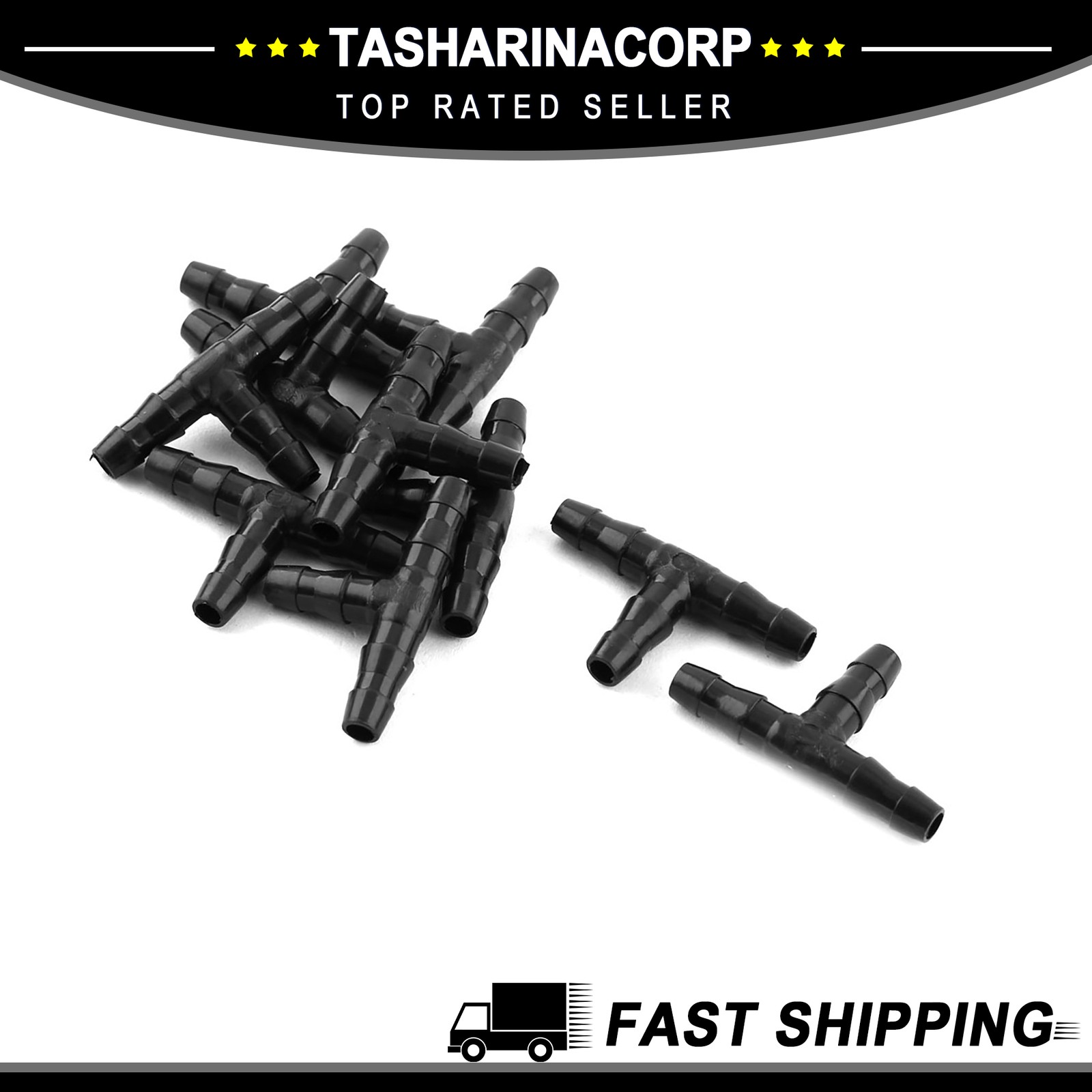 Universal Piece of 10 6mm Tube Dia Airline Air Tubing Connectors for Aquarium