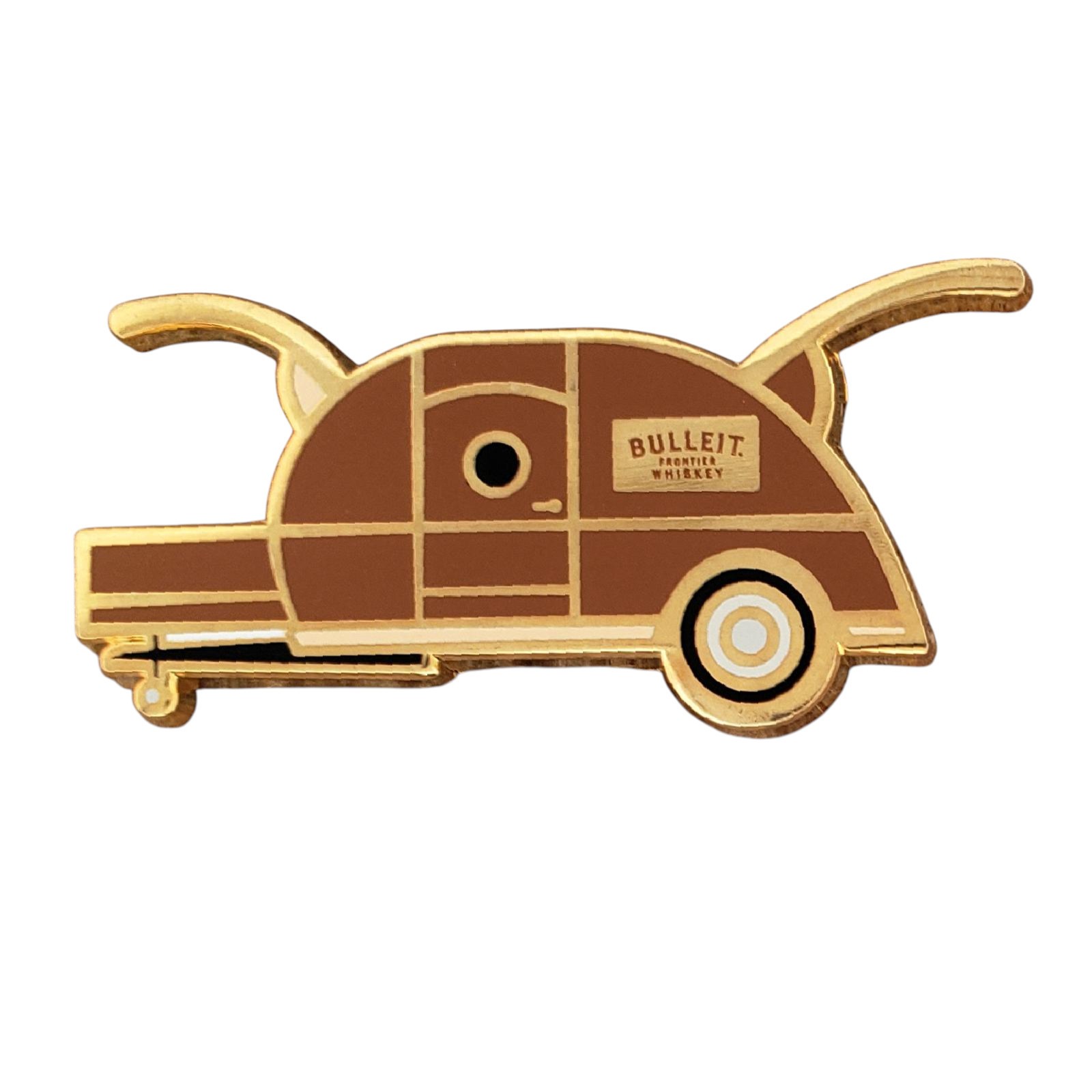 Bulleit Frontier Kentucky Whiskey Woody Tailgate Trailer Enamel Pin
