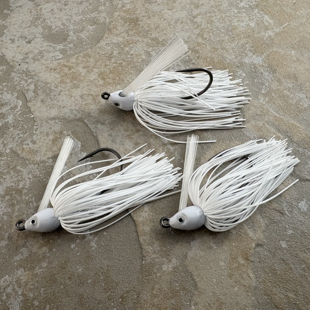 3-Pack Hand-Tied 3/8-oz. Snow White Swim Jigs
