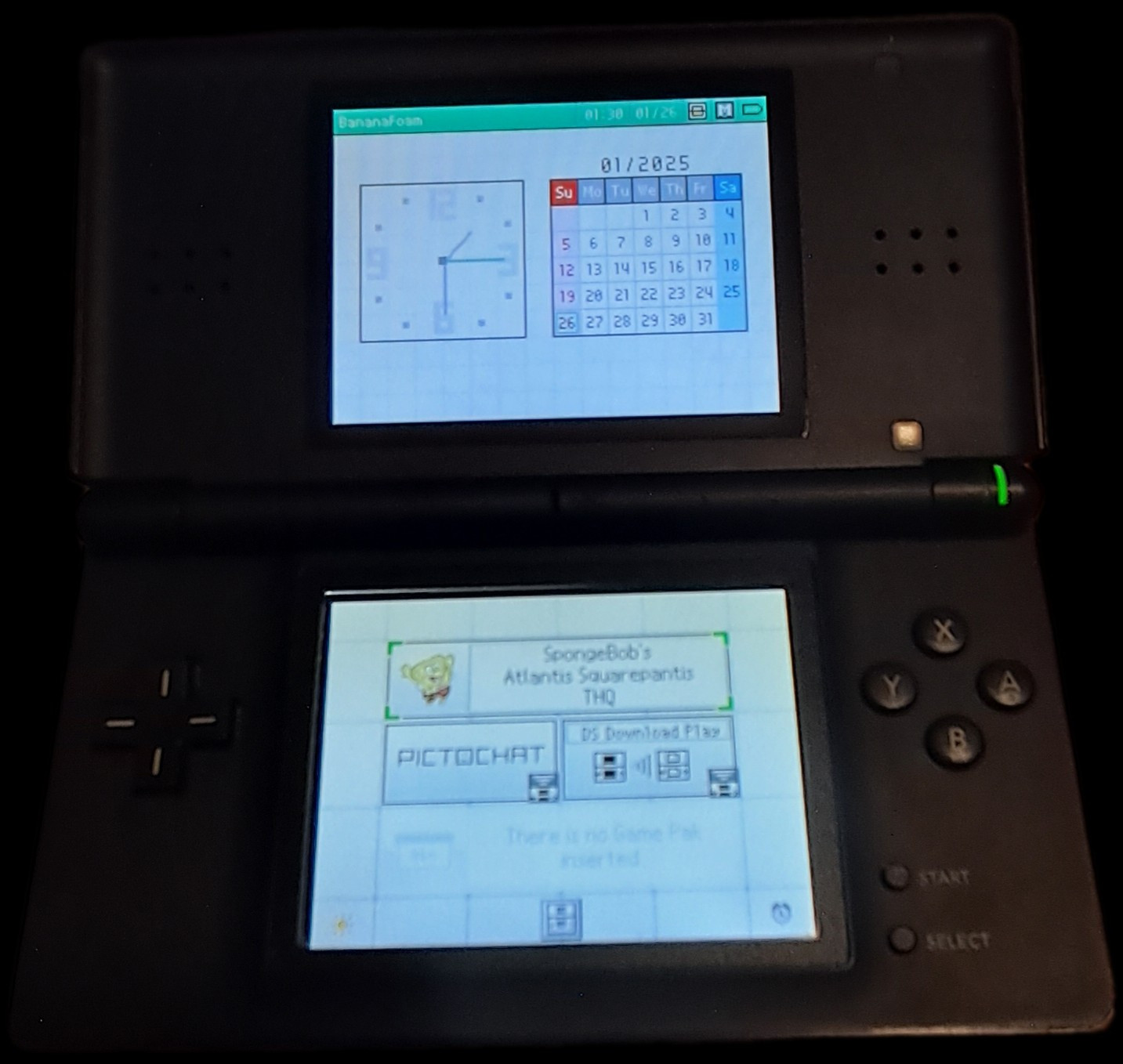 Nintendo DS Lite Console with Stylus - Black  - Tested, Works Great.