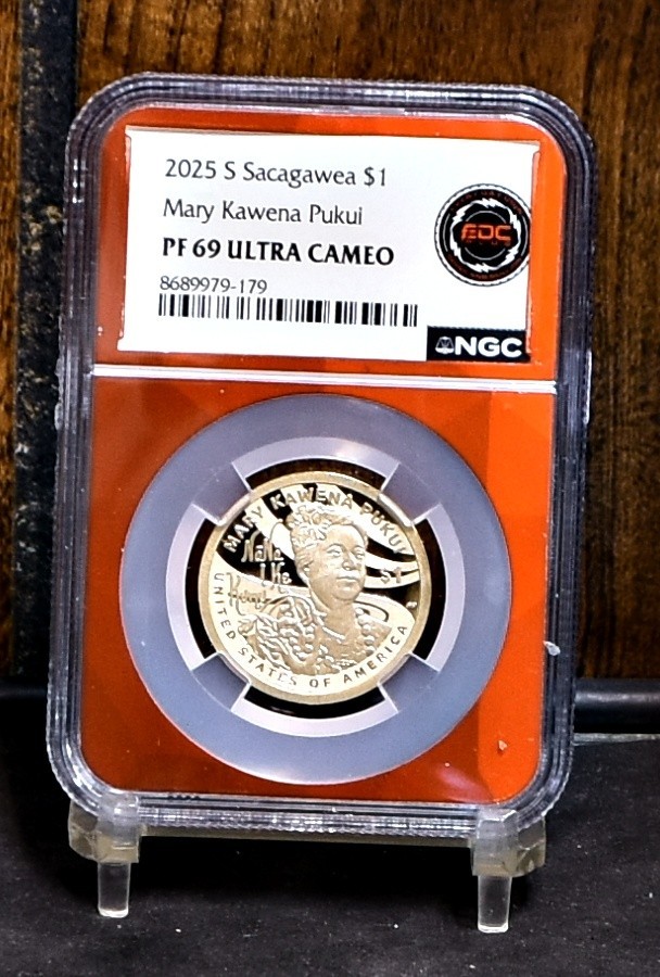2025-S Native Dollar  Mary Kawena Pulkui NGC Pf69 Ultra Cameo (Bulk)