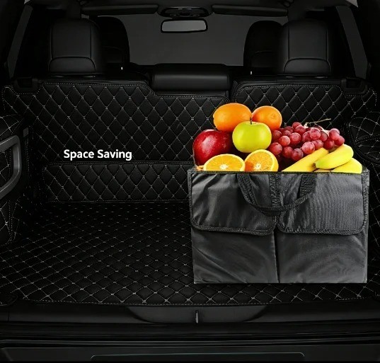 Collapsible Car Trunk Organizer with Compartments Storage Tote