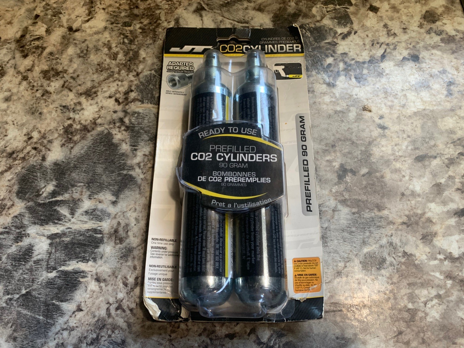 JT 90g CO2 Tank Cartridges Pre-Filled 2 Pack New Package FREE SHIPPING!