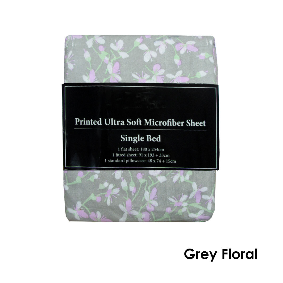 Printed Ultra Soft 90gsm Microfiber Sheet Set Single