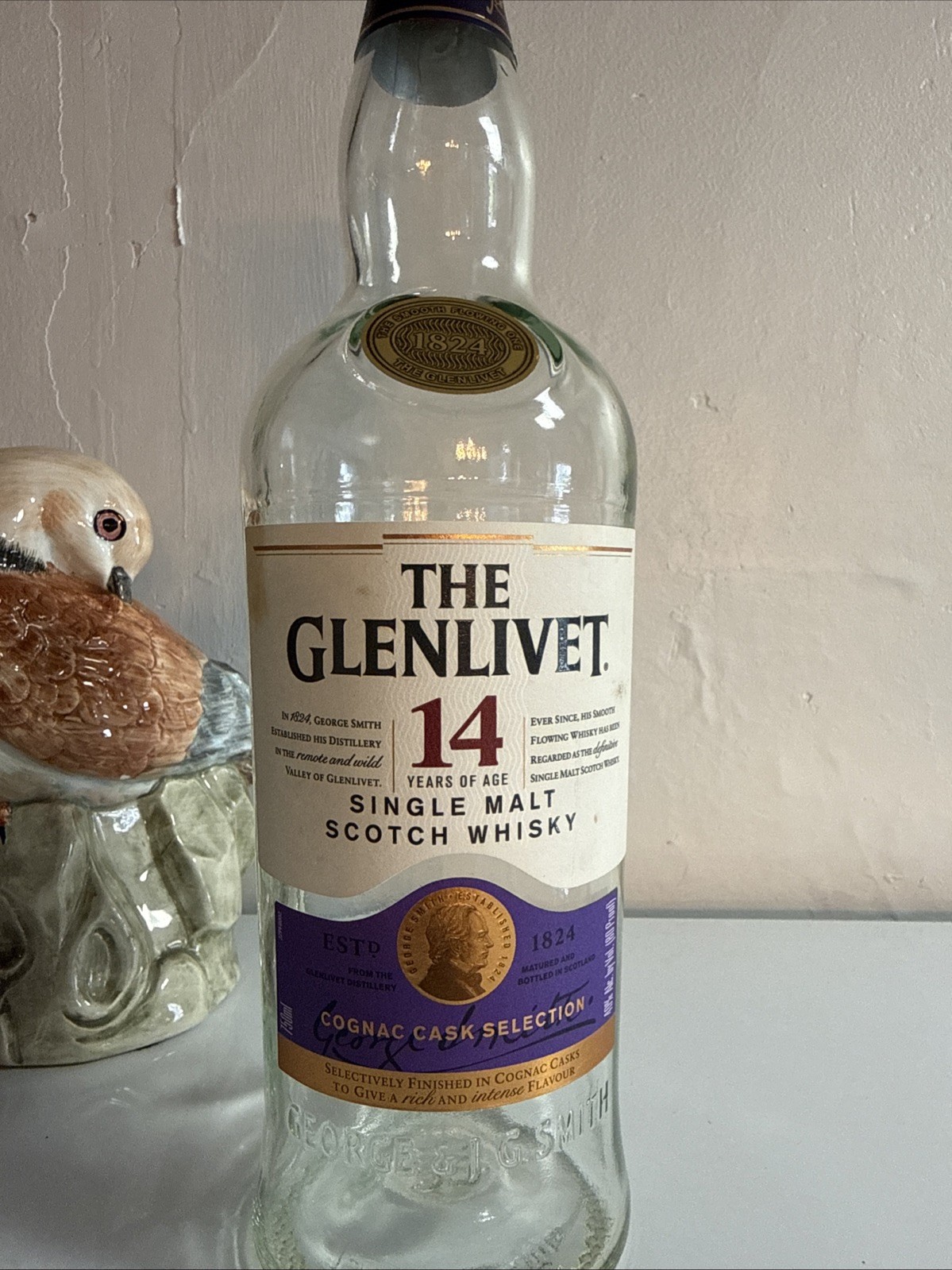 The Glenlivet 14 Years Cognac Cask Selection - EMPTY BOTTLE - Rare (as is)