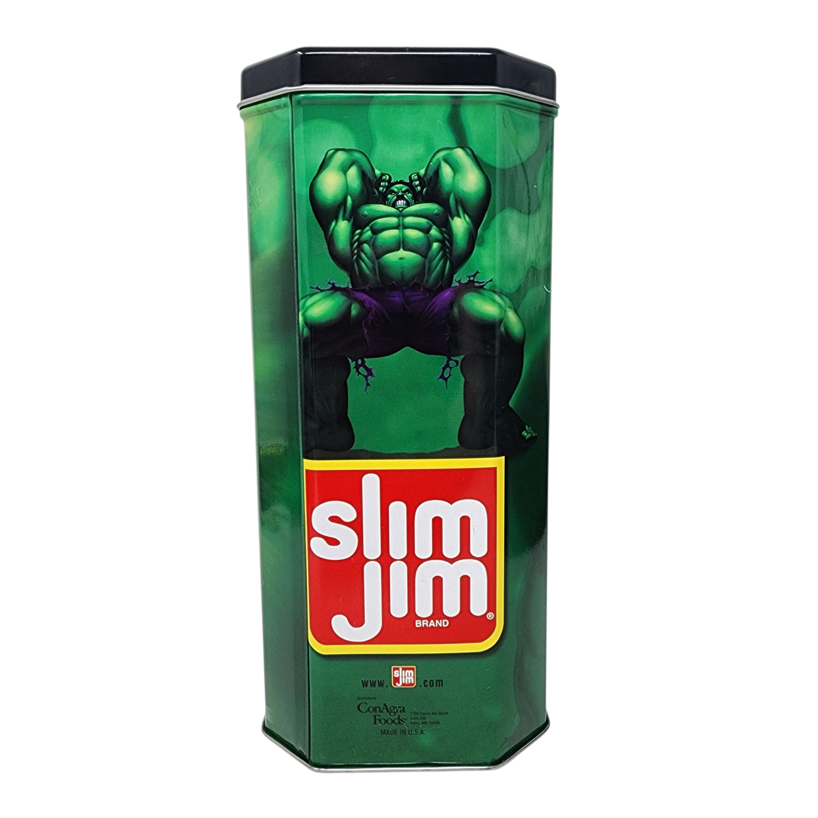 Vintage 2003 Slim Jim Hulk Movie Promo Tin Marvel Universal Collectible USA Made