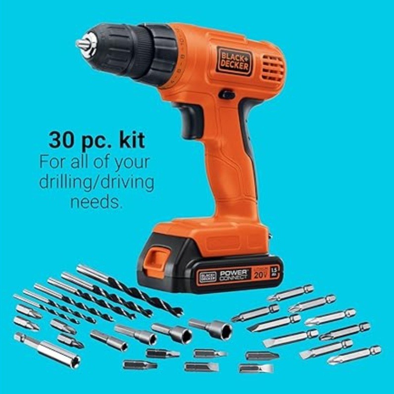 BLACK+DECKER LD120VA 20V MAX POWERCONNECT Cordless Drill With Bits
