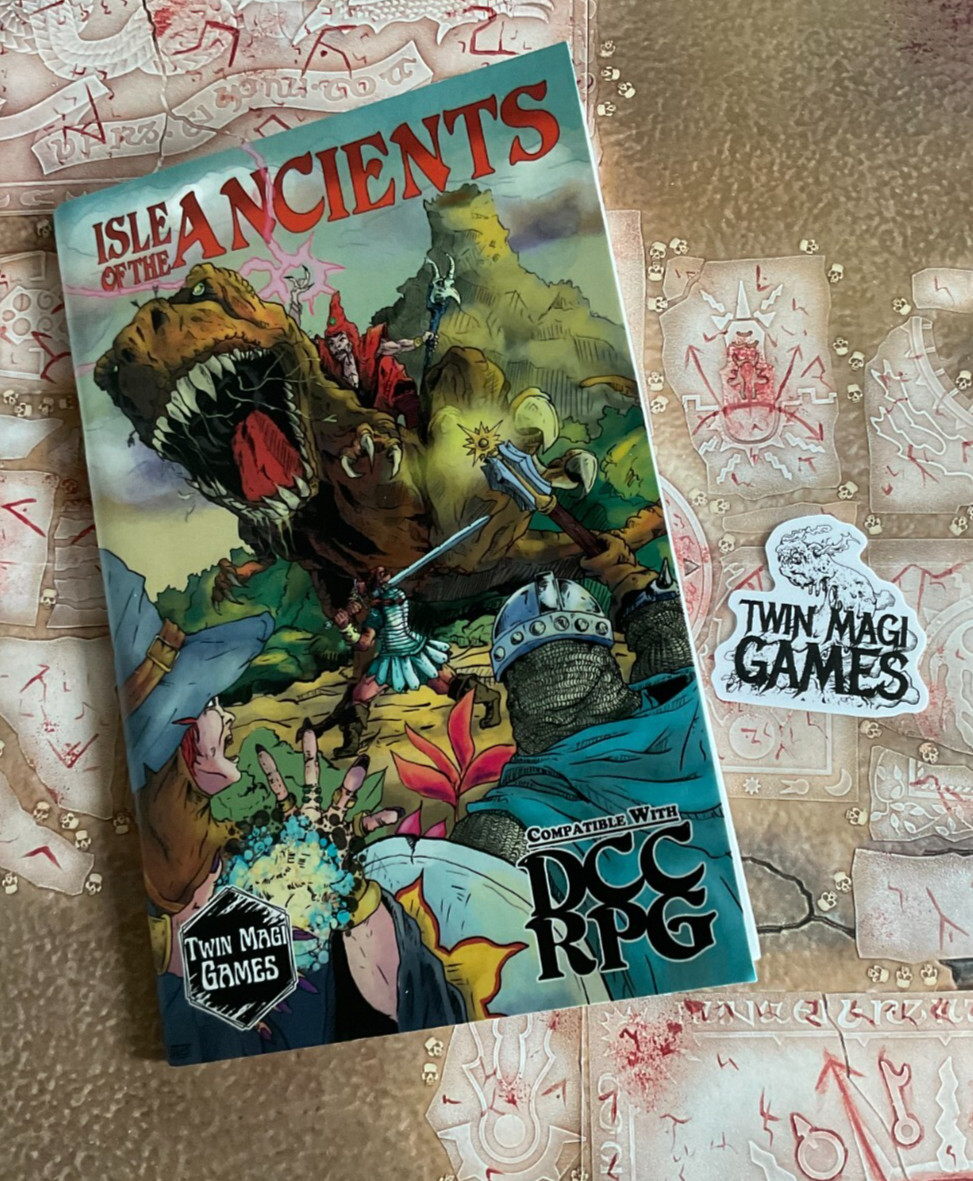 DCC RPG Isle of the Ancients Twin Magi Games PB w/ sticker