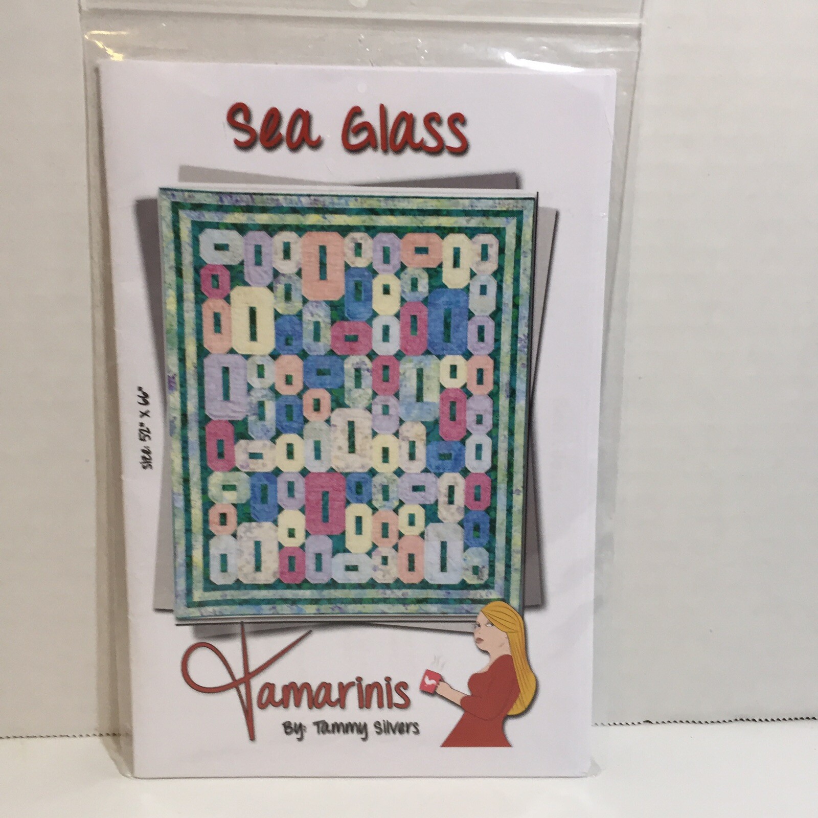 Sea Glass Quilt Pattern 56' x 66" Tamarinis