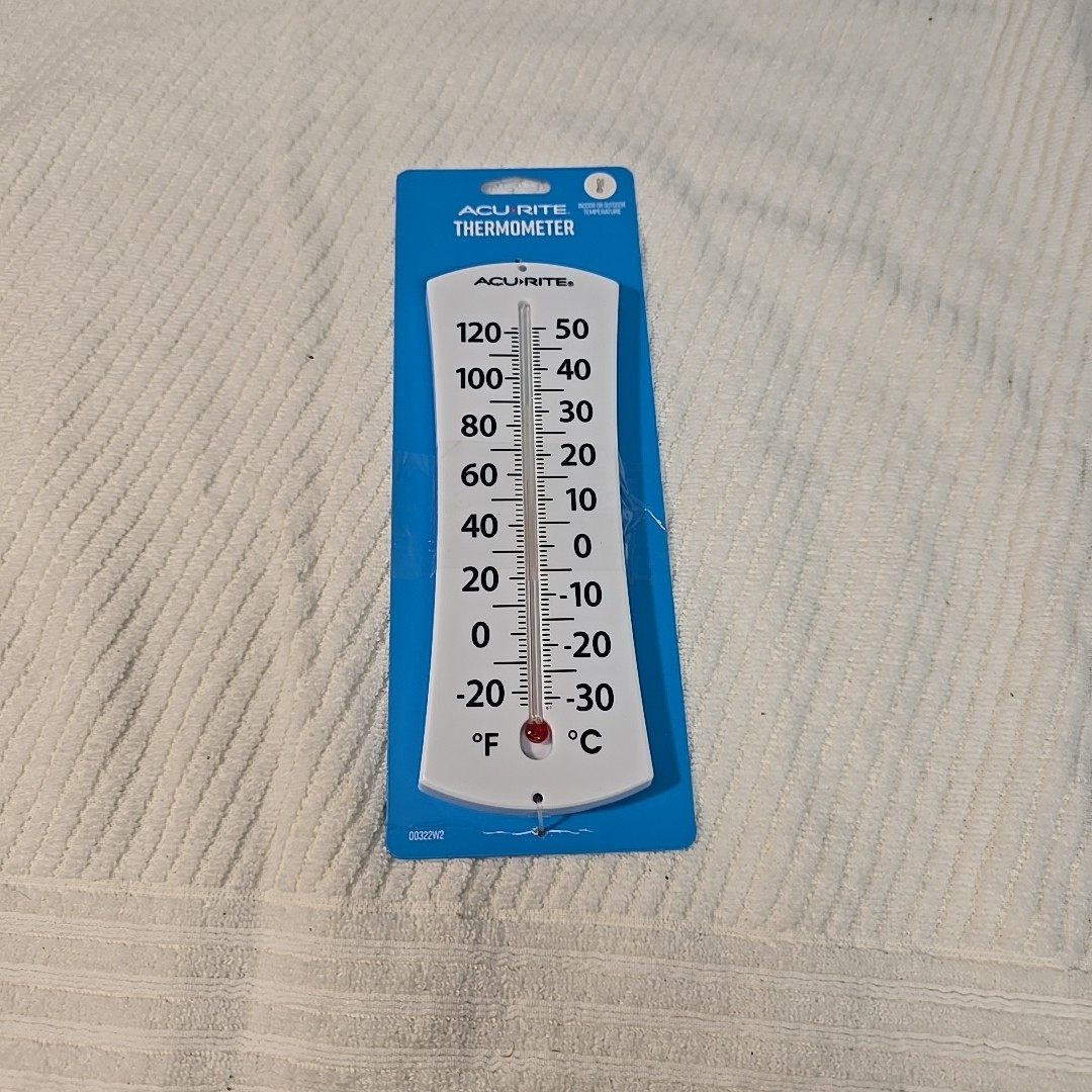 New Analog Thermometer Easy to Read Numbers In/Outdoor Fahrenheit Celsius degree