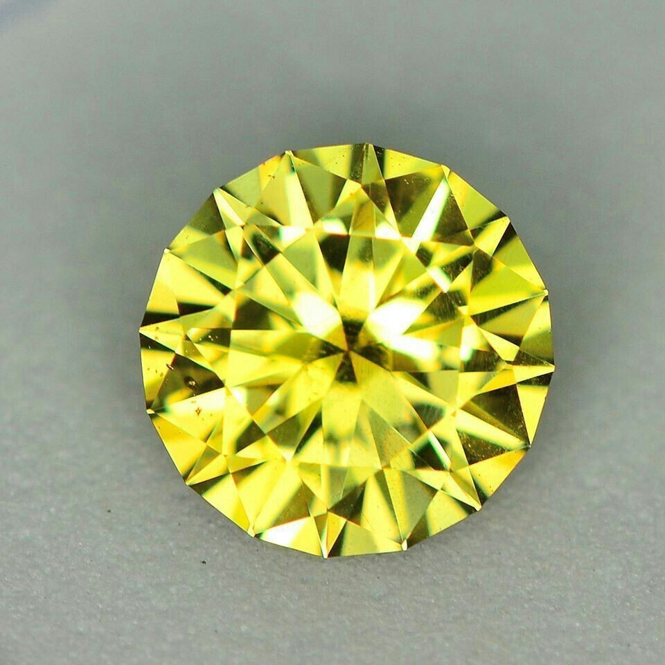 Lab Grown Diamond Round Shape 2 Ct Natural Yellow Color VVS1 Clarity Loose Gems