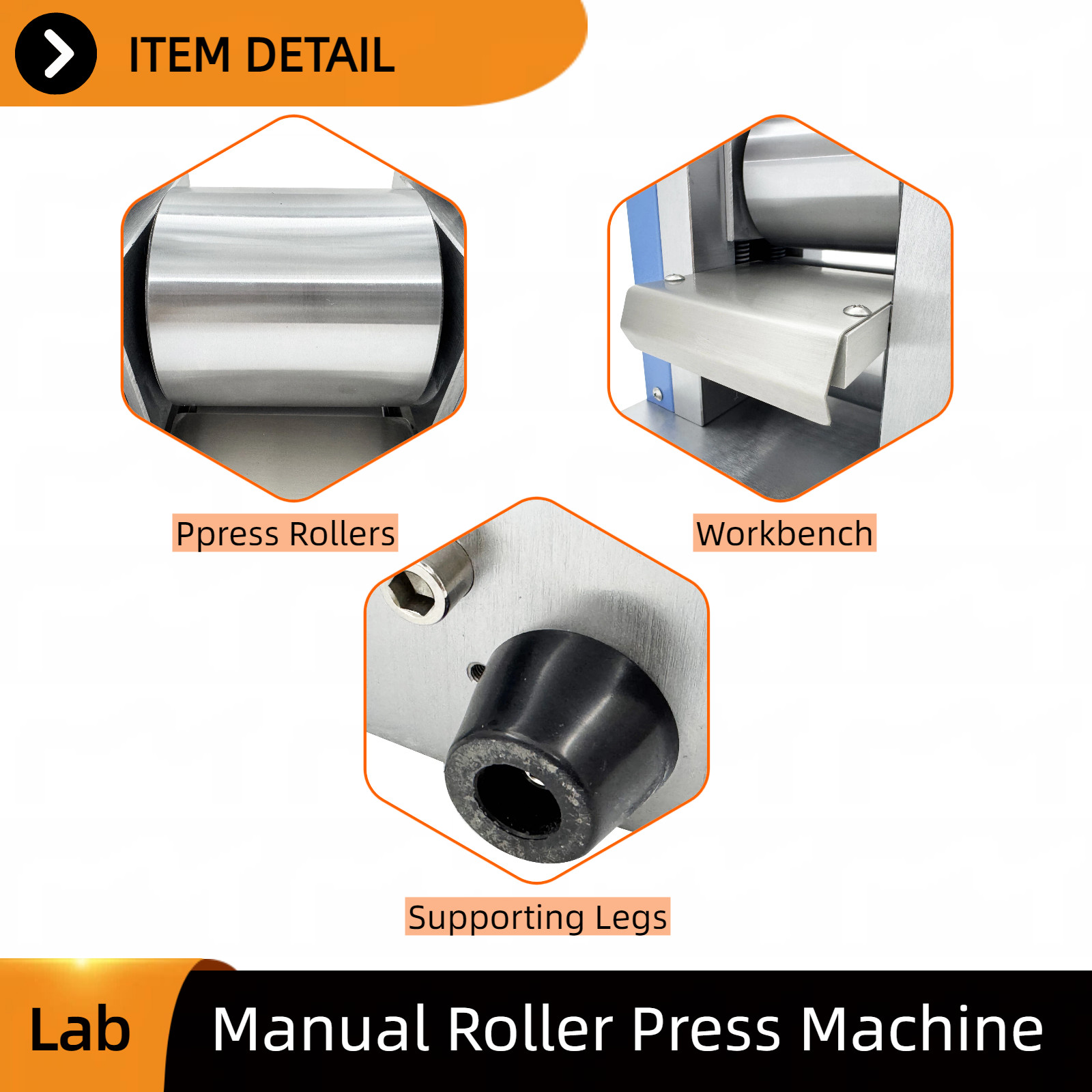 Lab Roller Mill Machine Digital Display for Battery Electrode Sheet Calendering
