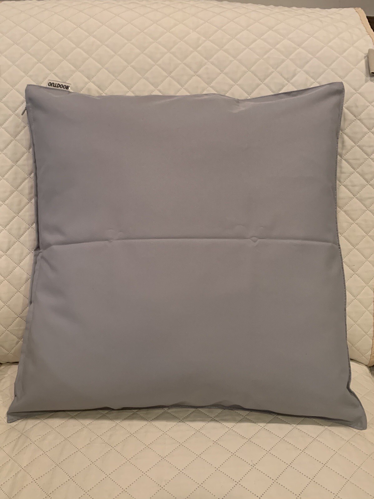 New Outdoor Throw Pillow 18x18" Waterproof Gray Outdoor Garden Porch Pillow