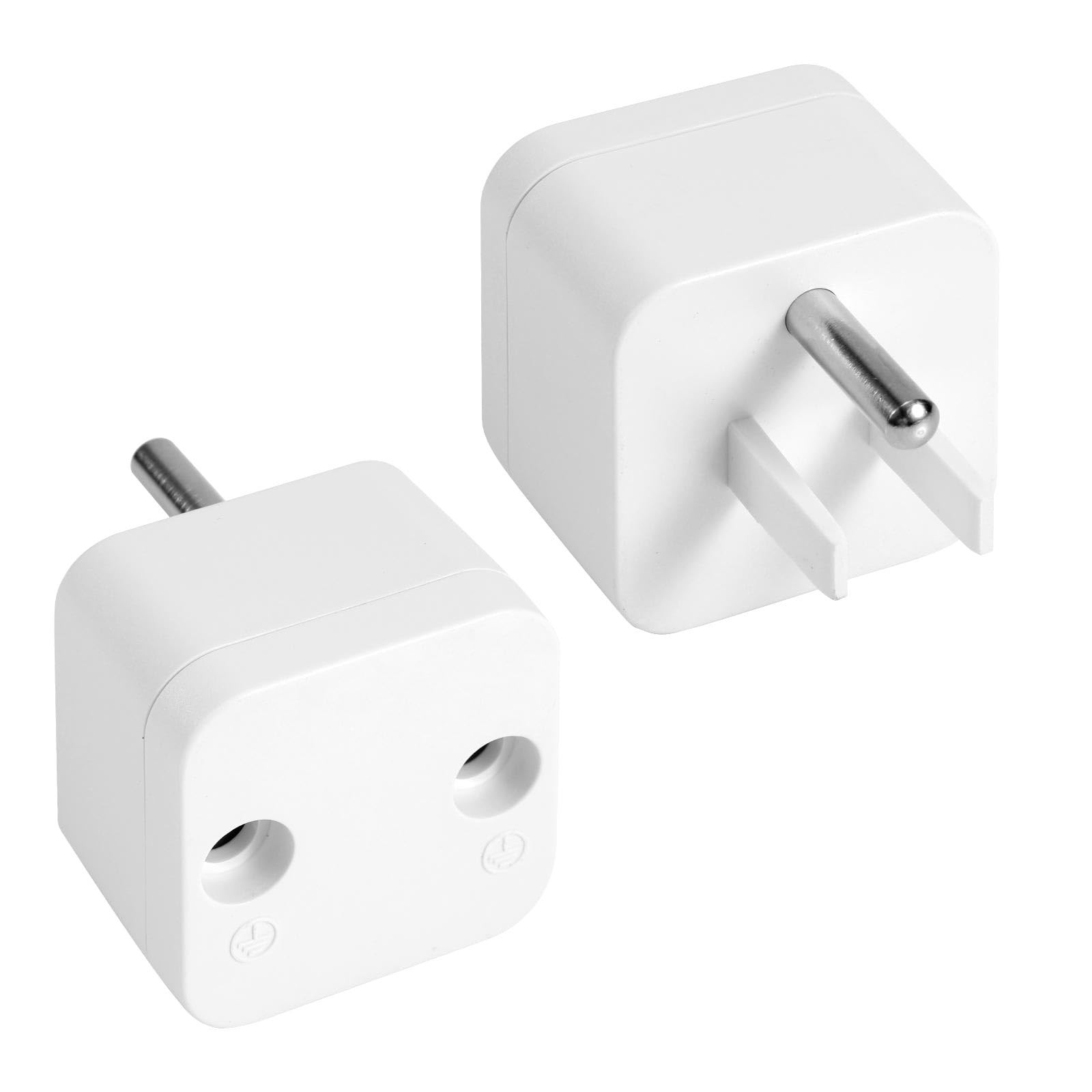 2pcs Grounding Plug Adapter, Safety Ground Outlet Adapter Premium ABS Copper