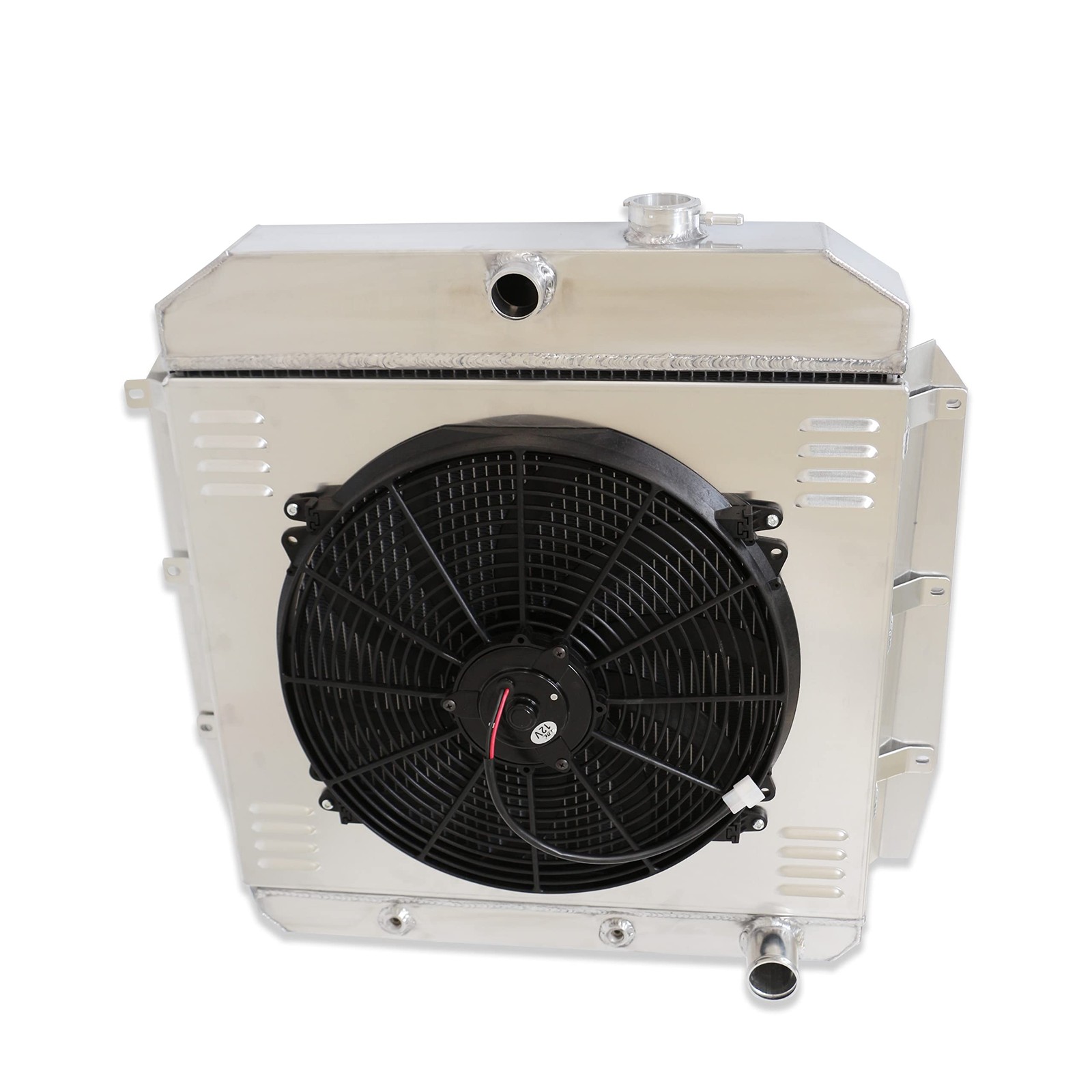 3 Row Aluminum Radiator with Fan Shroud for 1955-1959 Chevy Pickup Truck #5559