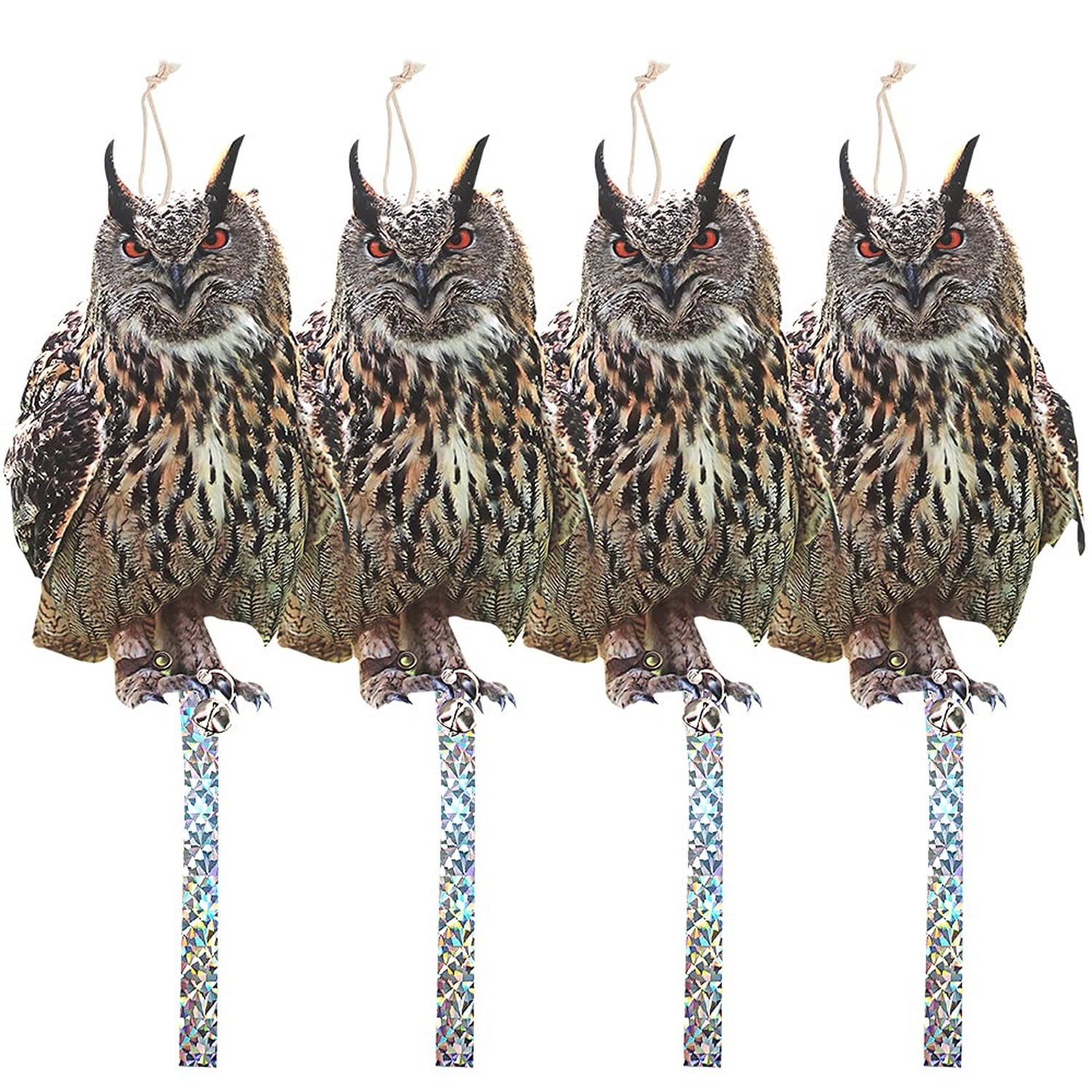 4Pcs Bird Scare Reflective Hanging Decoration, Effective Bird Control Device New