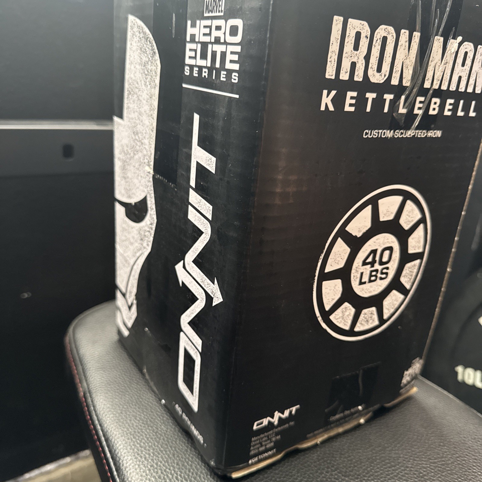 RARE BRAND NEW ONNIT MARVEL IRON MAN KETTLEBELL 40lb - HERO ELITE SERIES