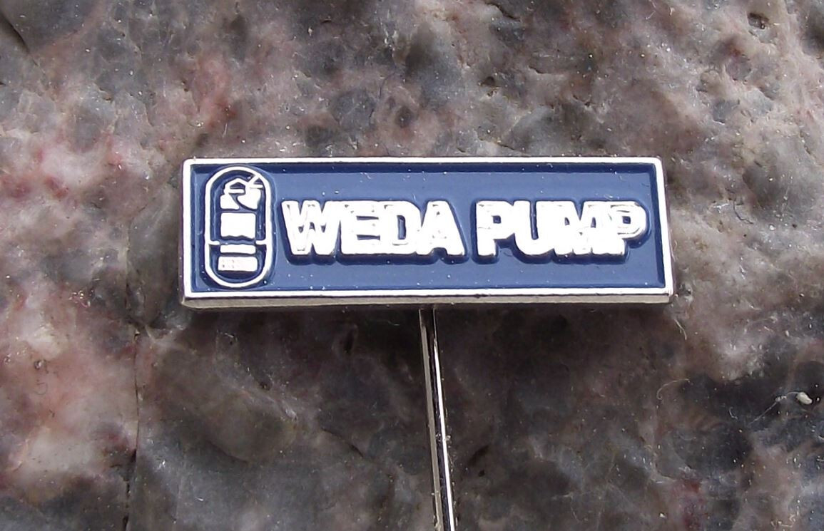 Vintage Weda Pump Submersible Drainage Slurry Pumps of Sweden Logo Pin Badge