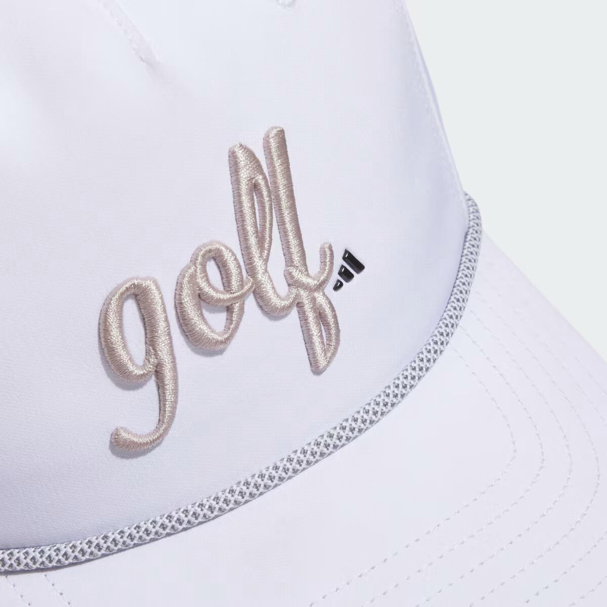 Women's Adidas Five-Panel White/Wonder Taupe Script Golf Hat II3139 OSFW