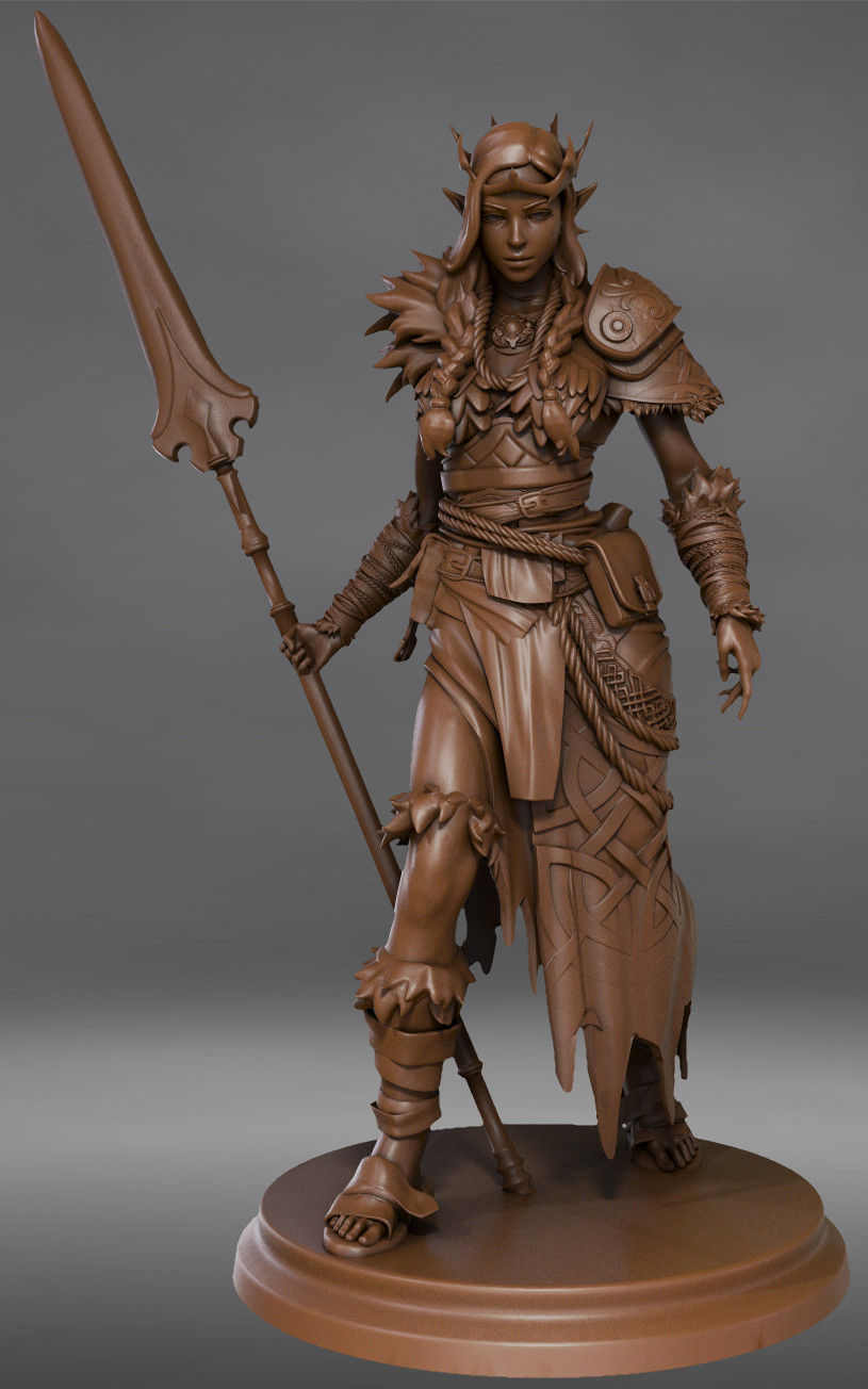 Dungeons & Dragons Playable Character - Female Human Elindra - Warlock, Fighter