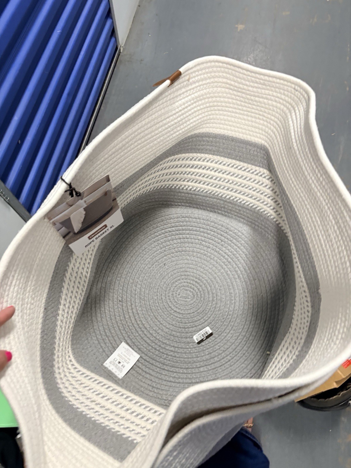 CleverMade Rope Basket XL, multi-purpose decorative storage bin