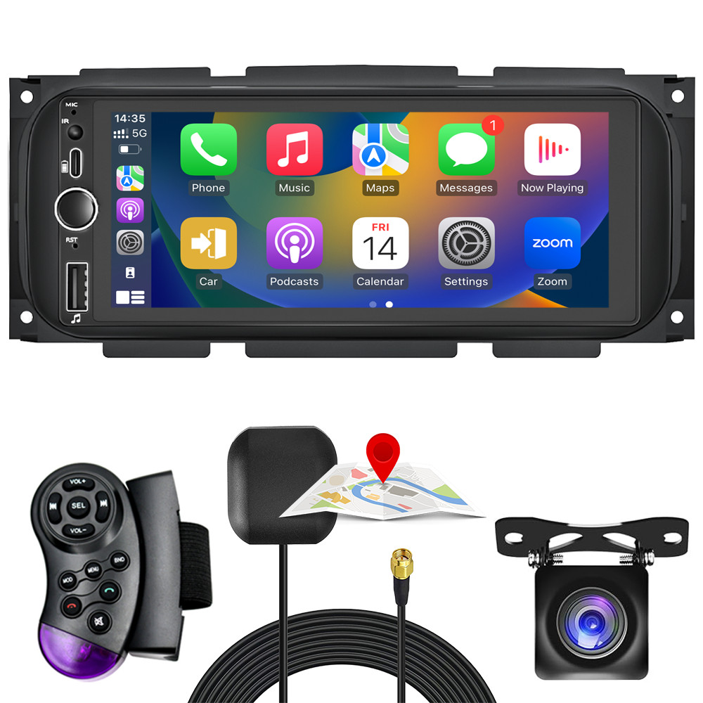 For 2003-2006 Jeep Wrangler 6.9" Apple Carplay Car Stereo Radio Android 15 Navi